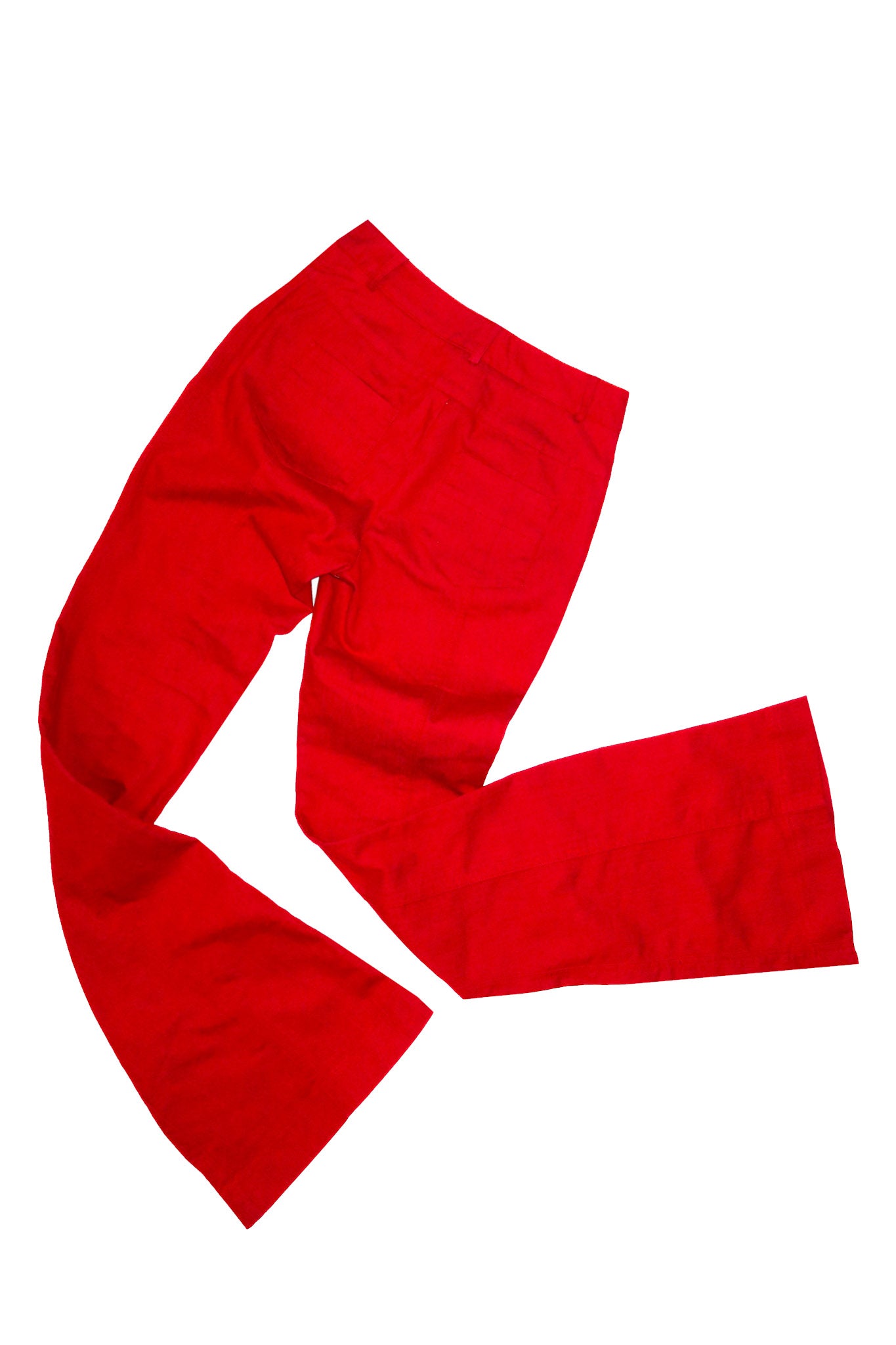 2000’s cue flared tailored trousers red.