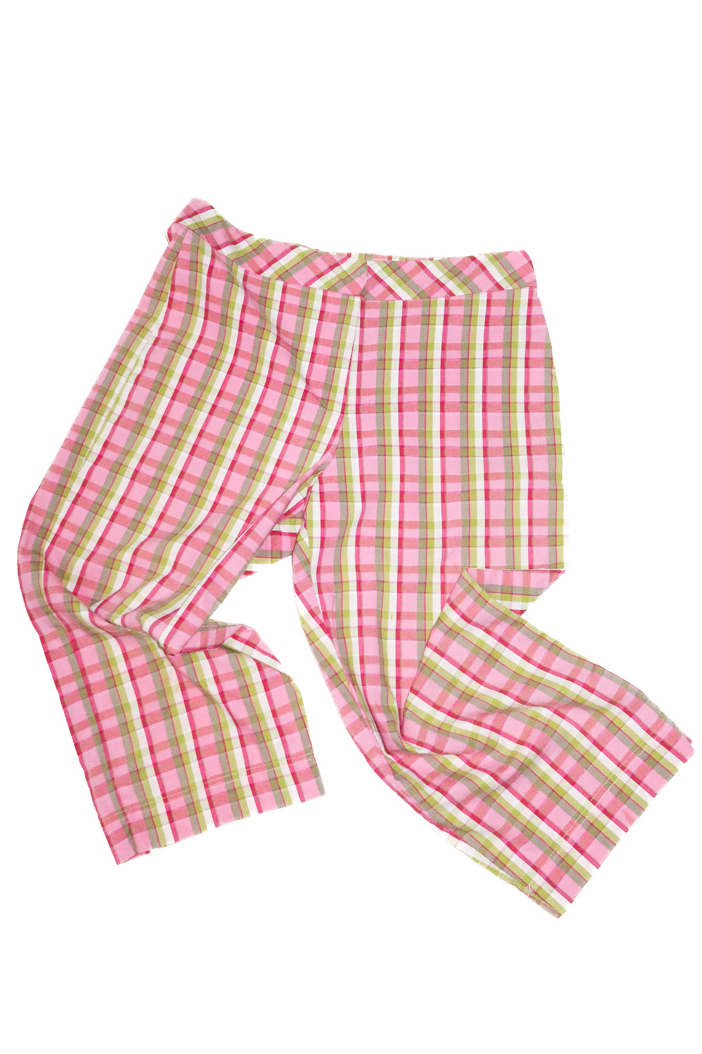 2000’s aero plaid culottes pink/green.