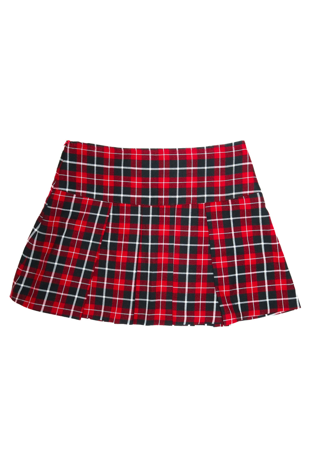 2000’s collezione tartan pleated mini skirt red.