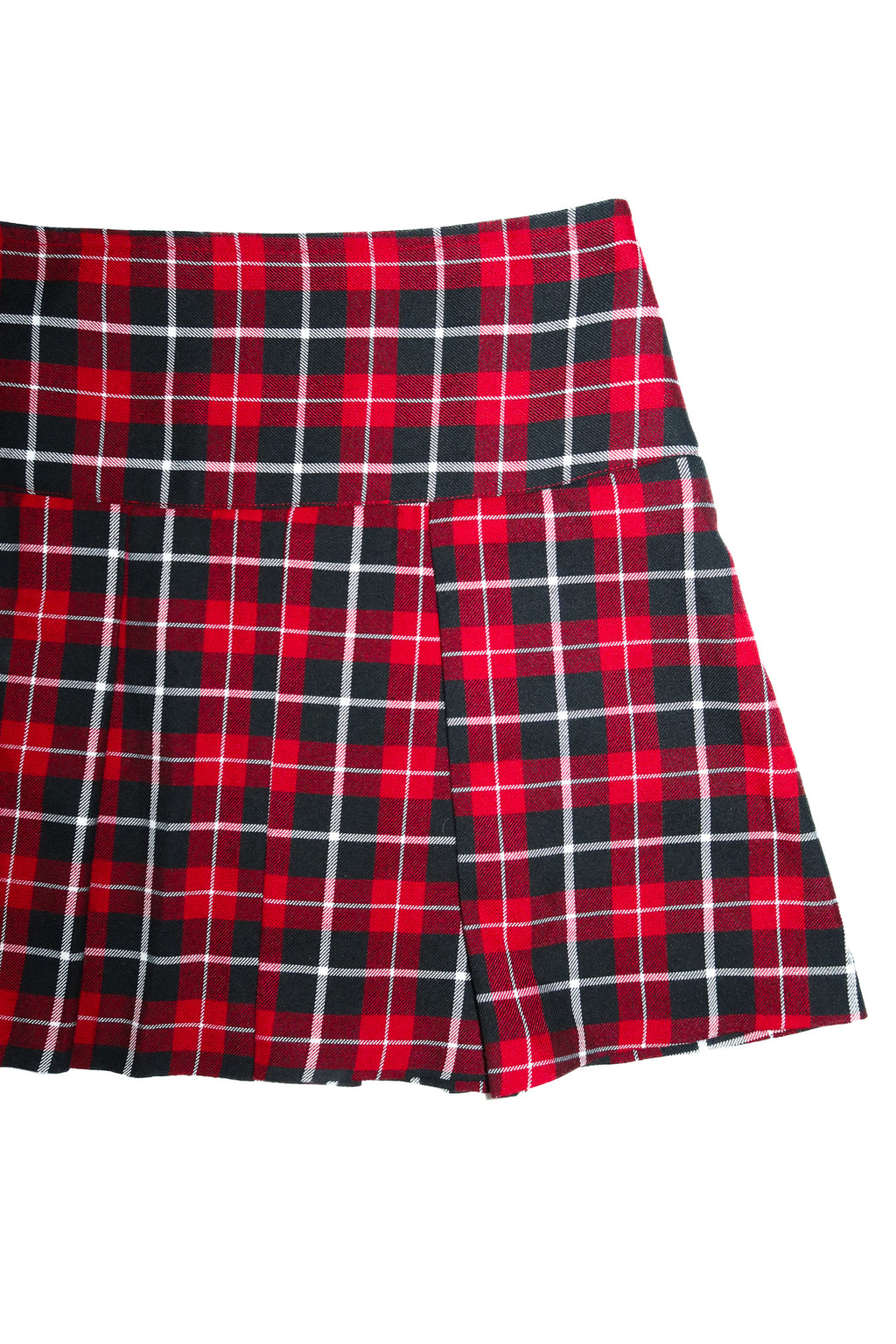 2000’s collezione tartan pleated mini skirt red.