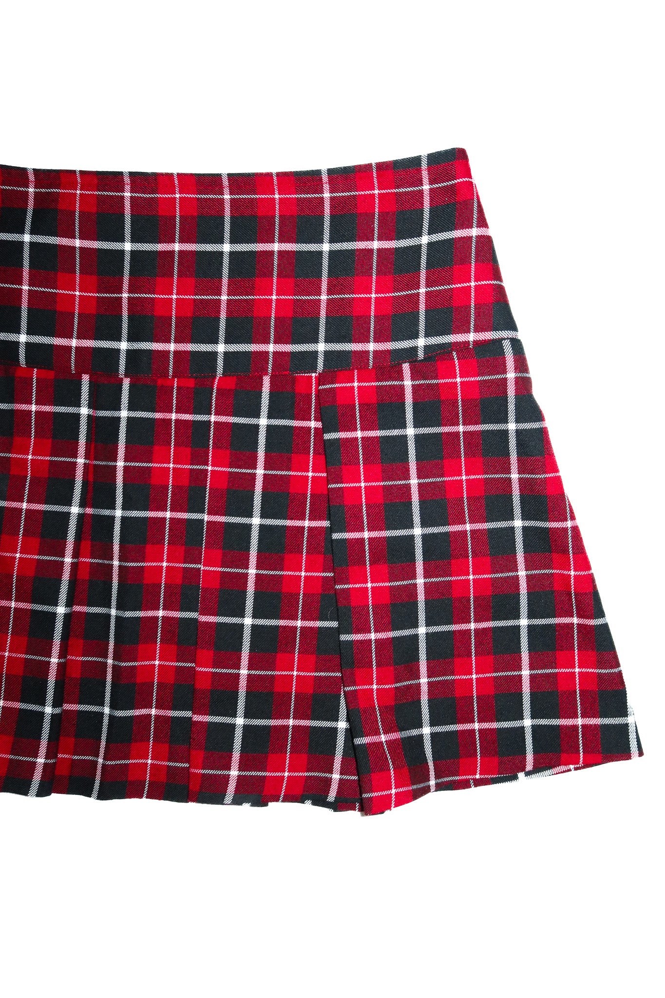2000’s collezione tartan pleated mini skirt red.