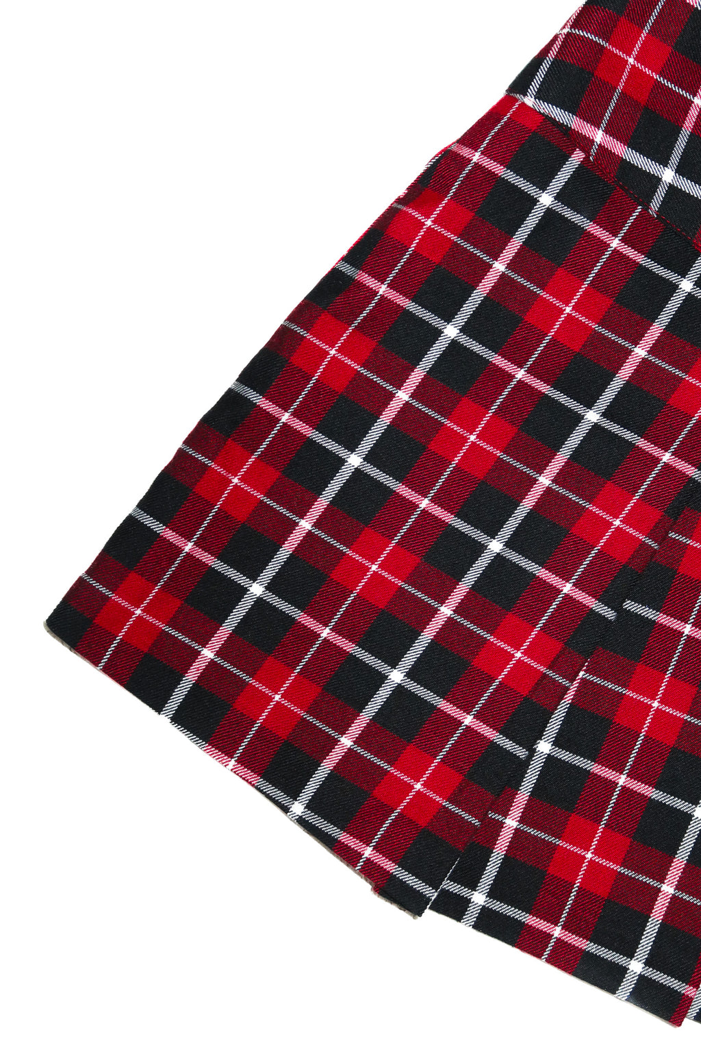 2000’s collezione tartan pleated mini skirt red.