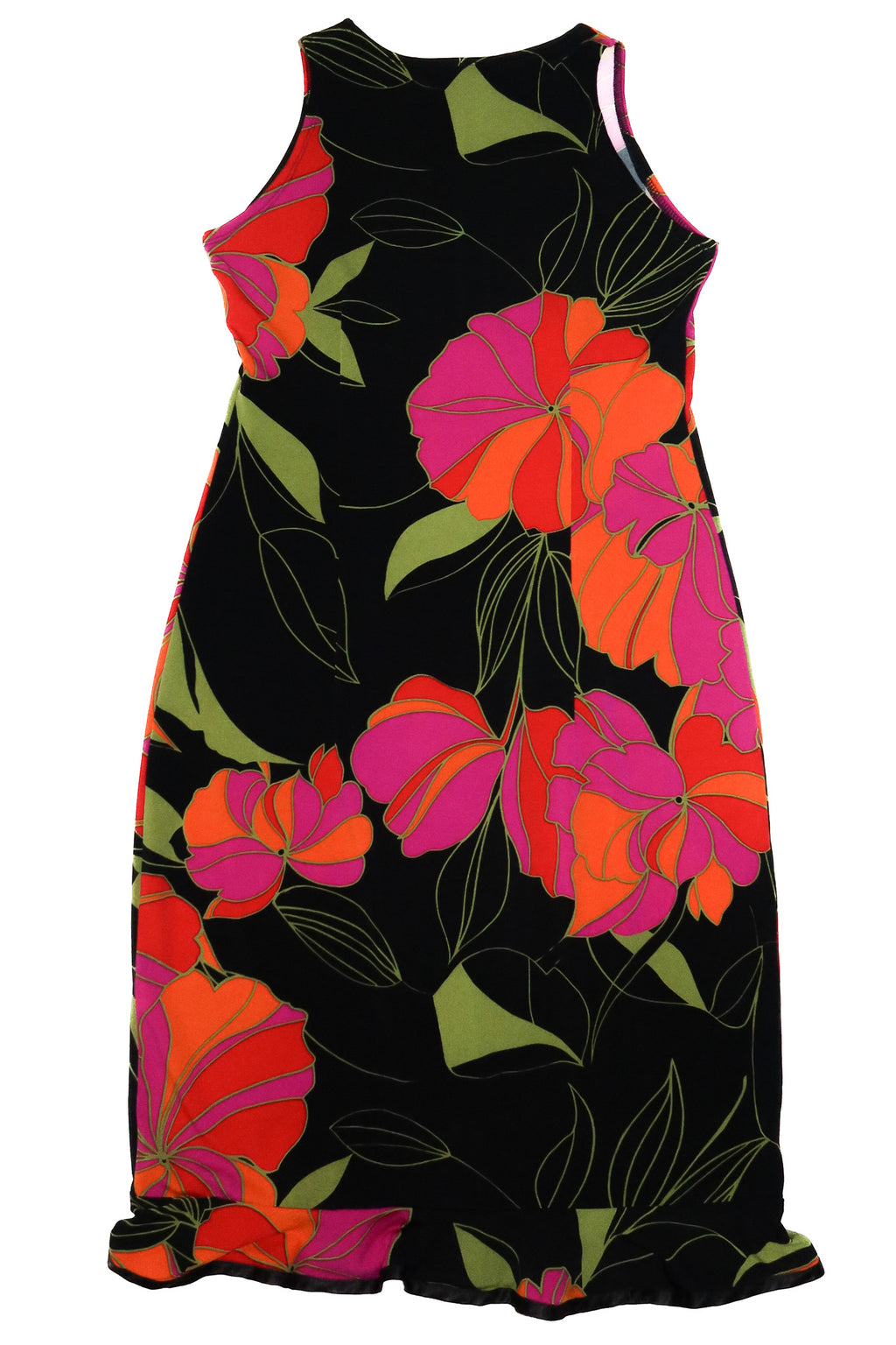 1990’s vivienne francine floral sleeveless midi dress black.