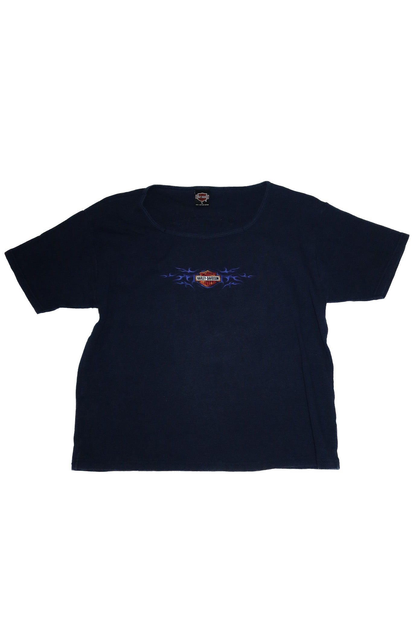 vintage harley davidson bald eagle graphic tee blue.