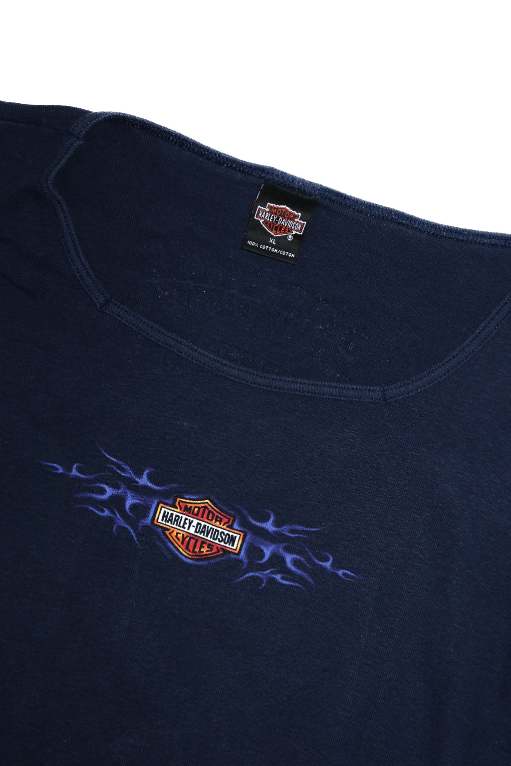 vintage harley davidson bald eagle graphic tee blue.