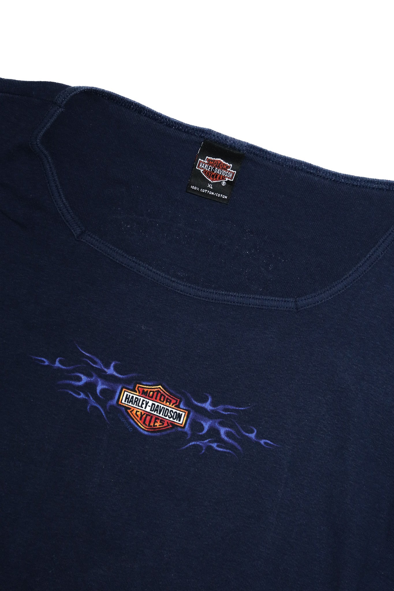 vintage harley davidson bald eagle graphic tee blue.