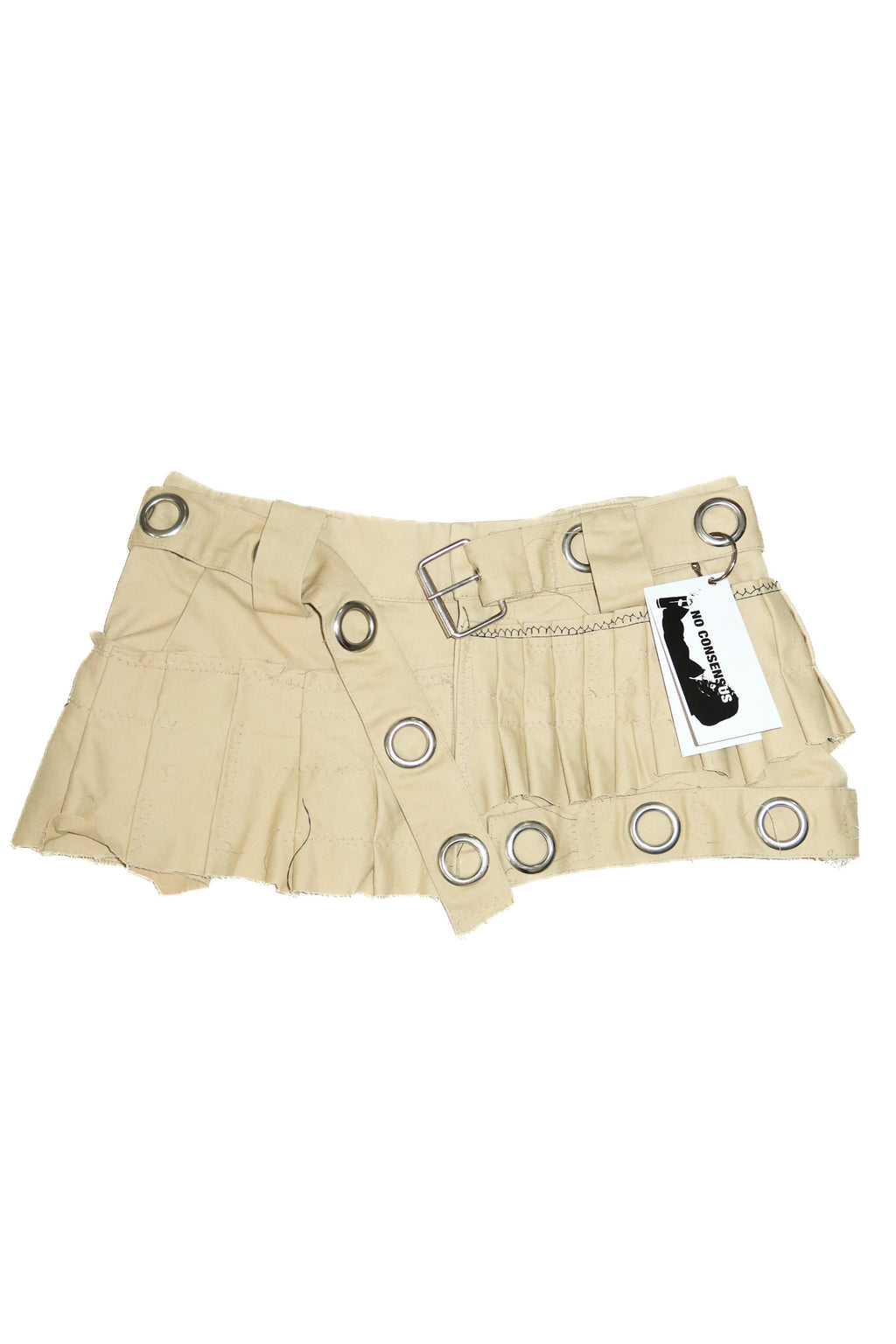 no consensus eyelet skirt tan.
