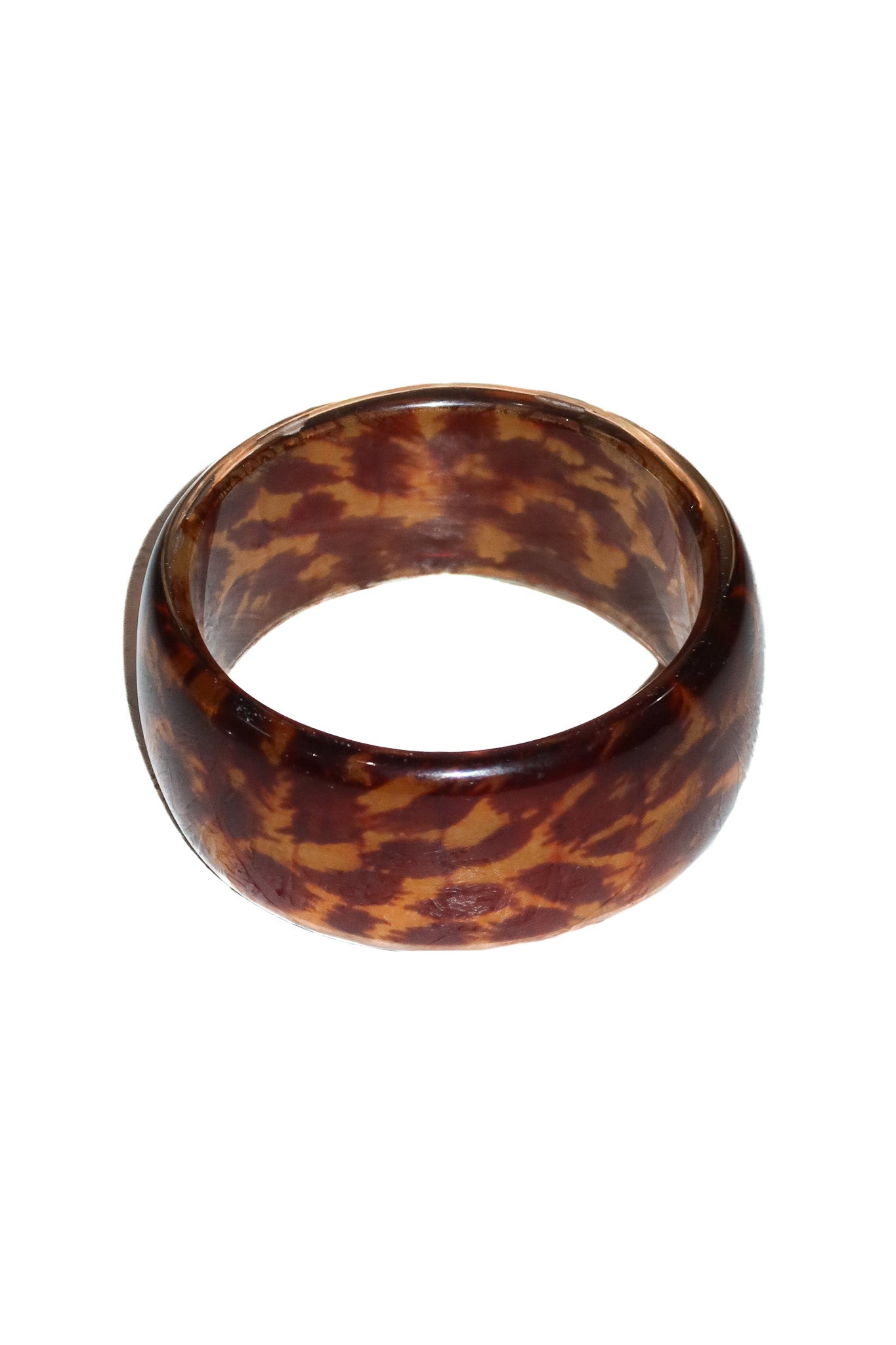vintage lucite tortoise shell cuff bracelet brown.