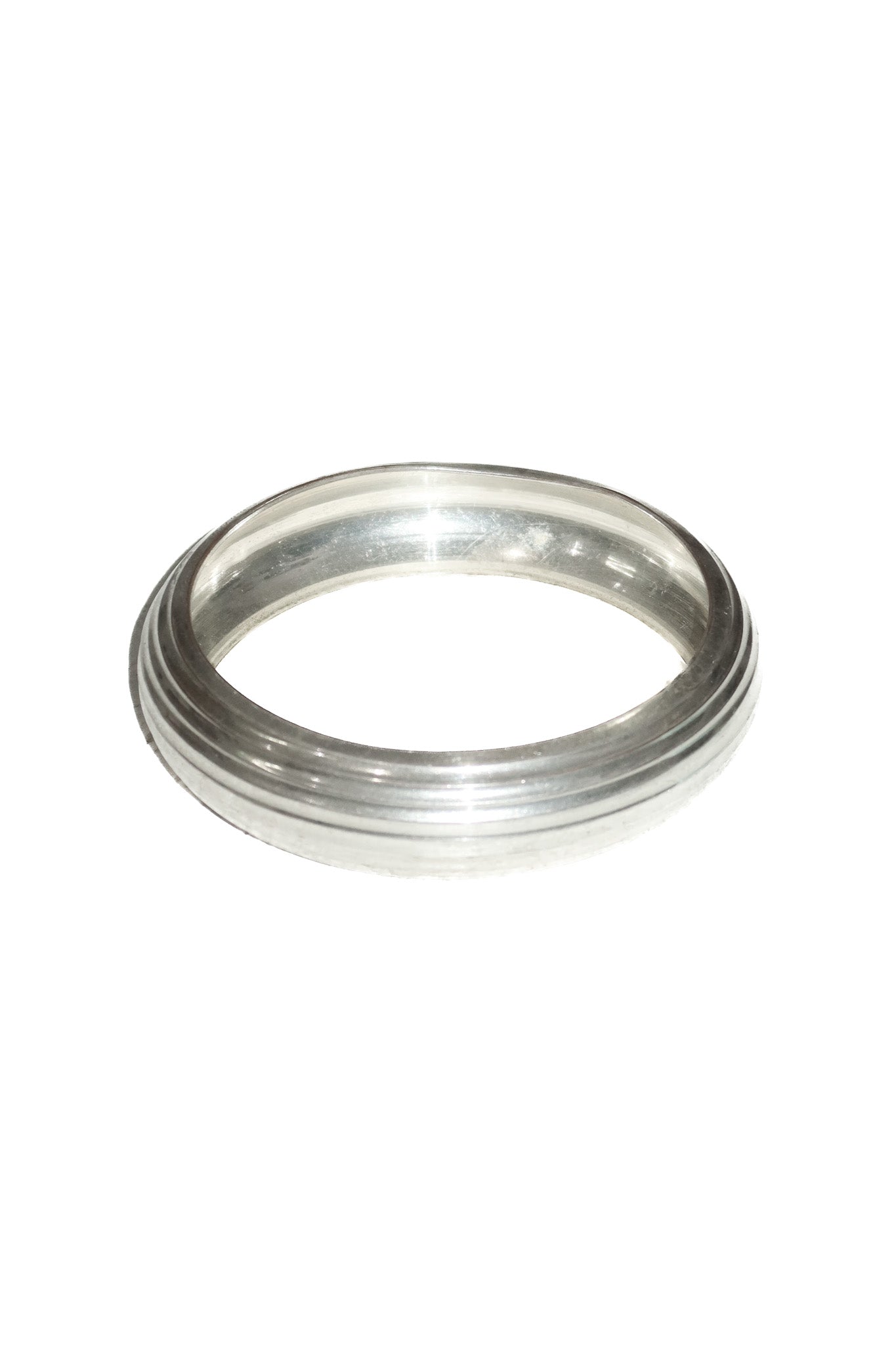ridged cuff bracelet silver.