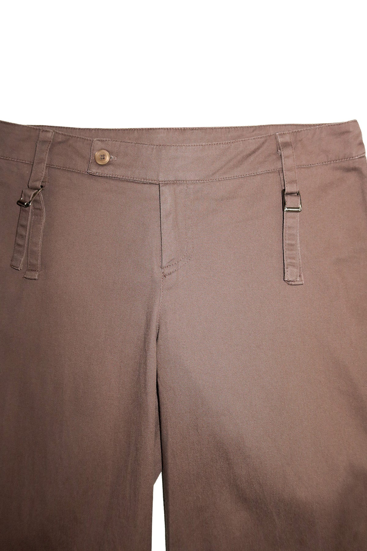 2000's christopher ari belted capri pants brown.