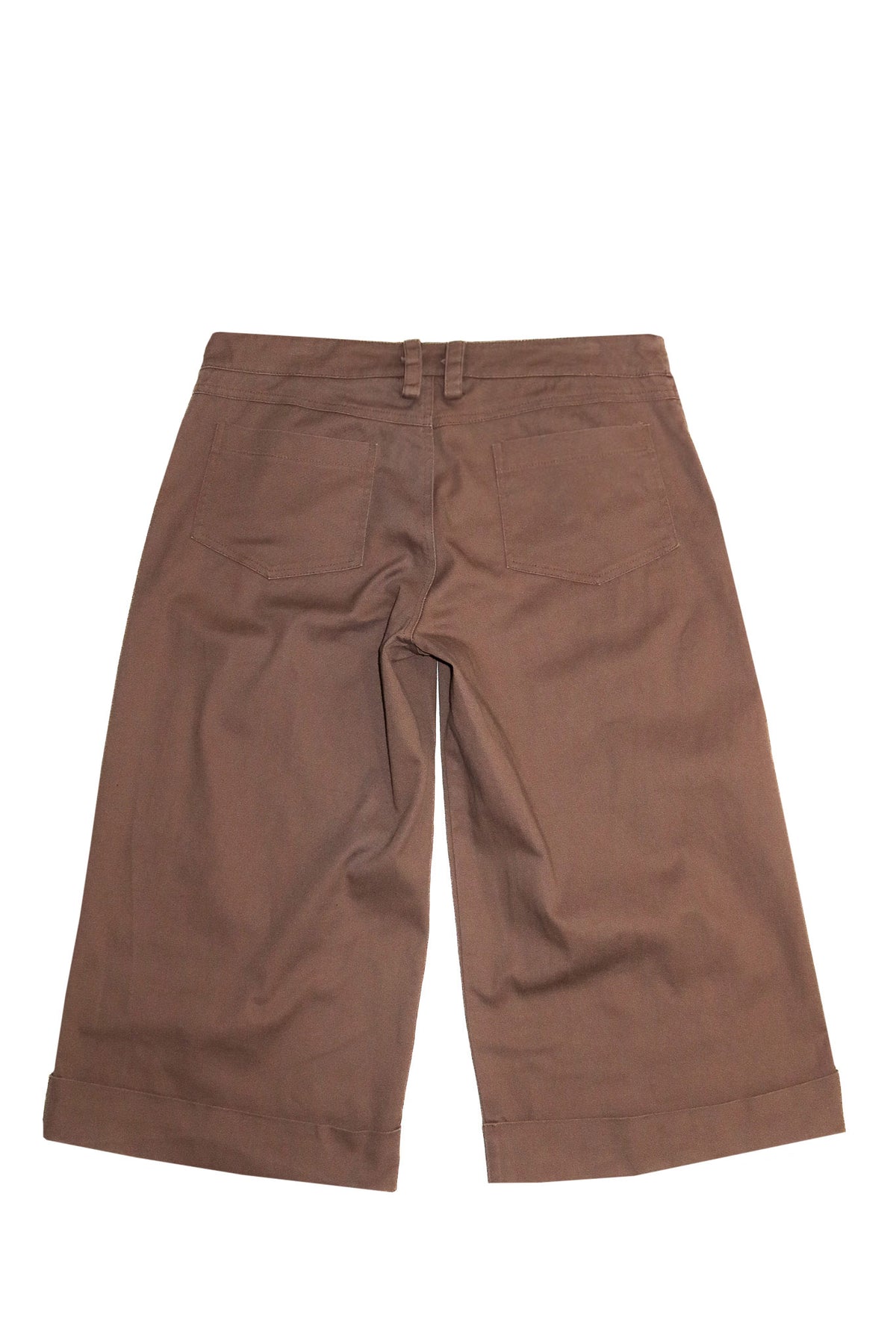 2000's christopher ari belted capri pants brown.