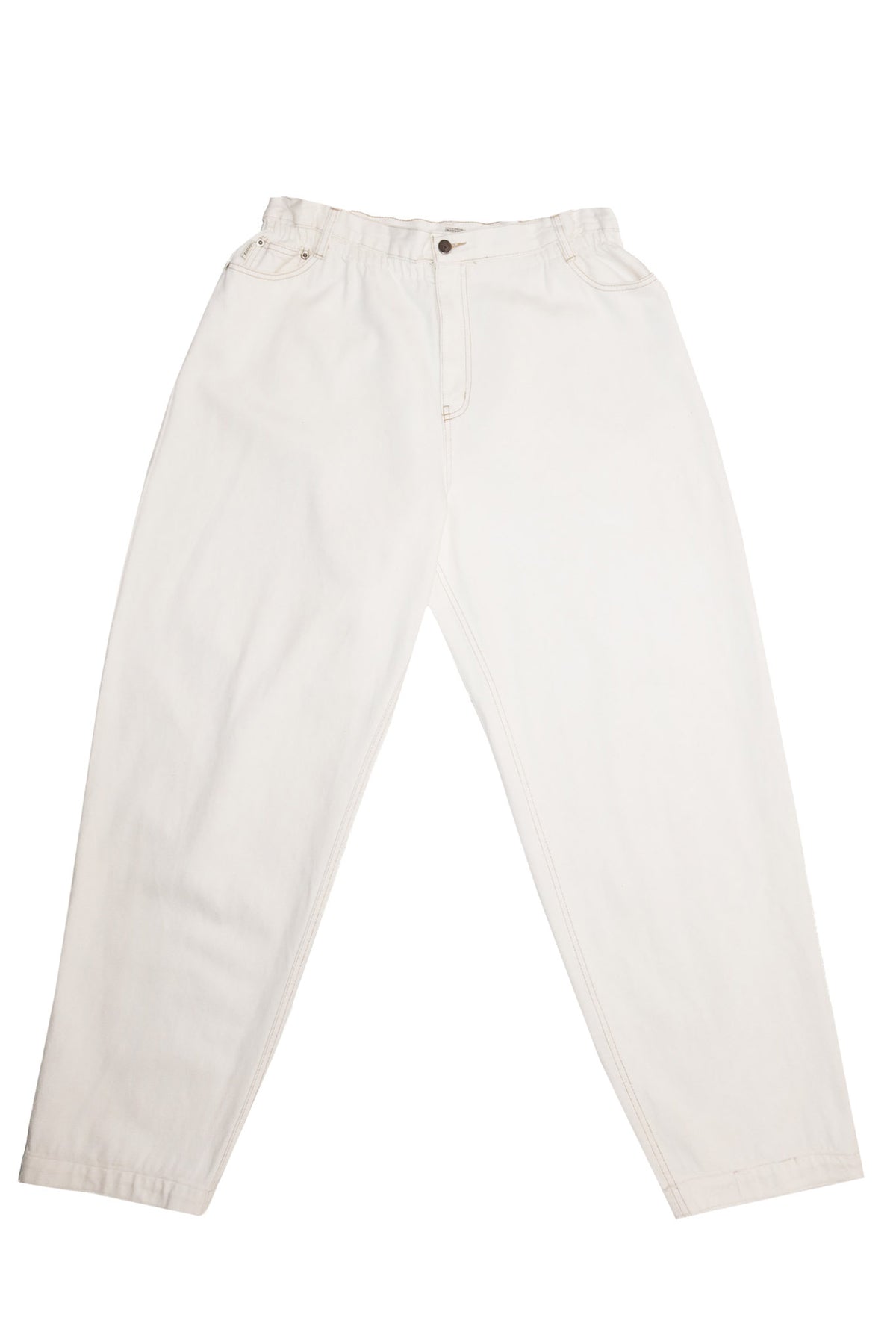 1990's odyssey high waist tapered jeans cream.