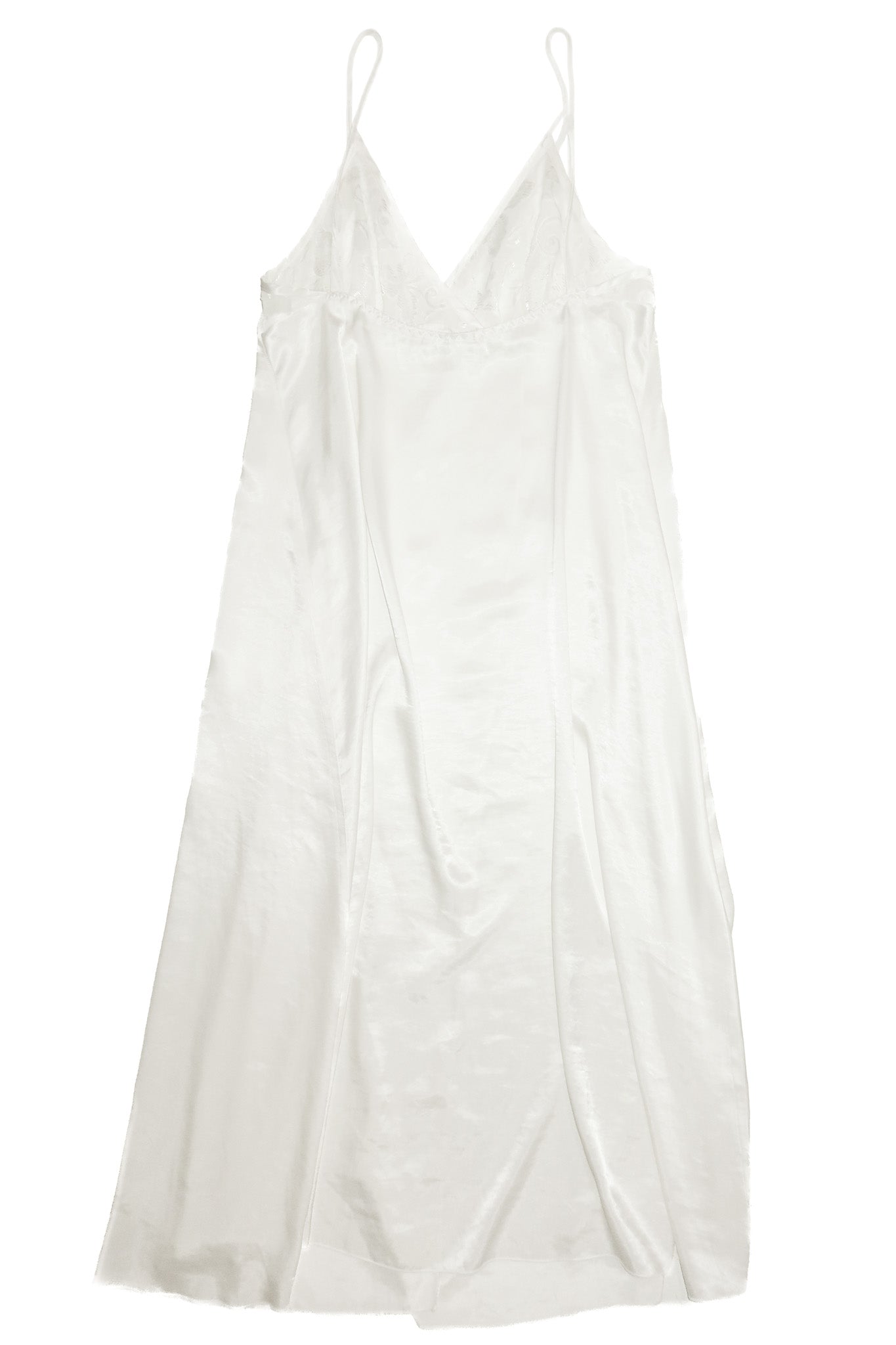 1990’s hilton sheer lace maxi slip dress cream.
