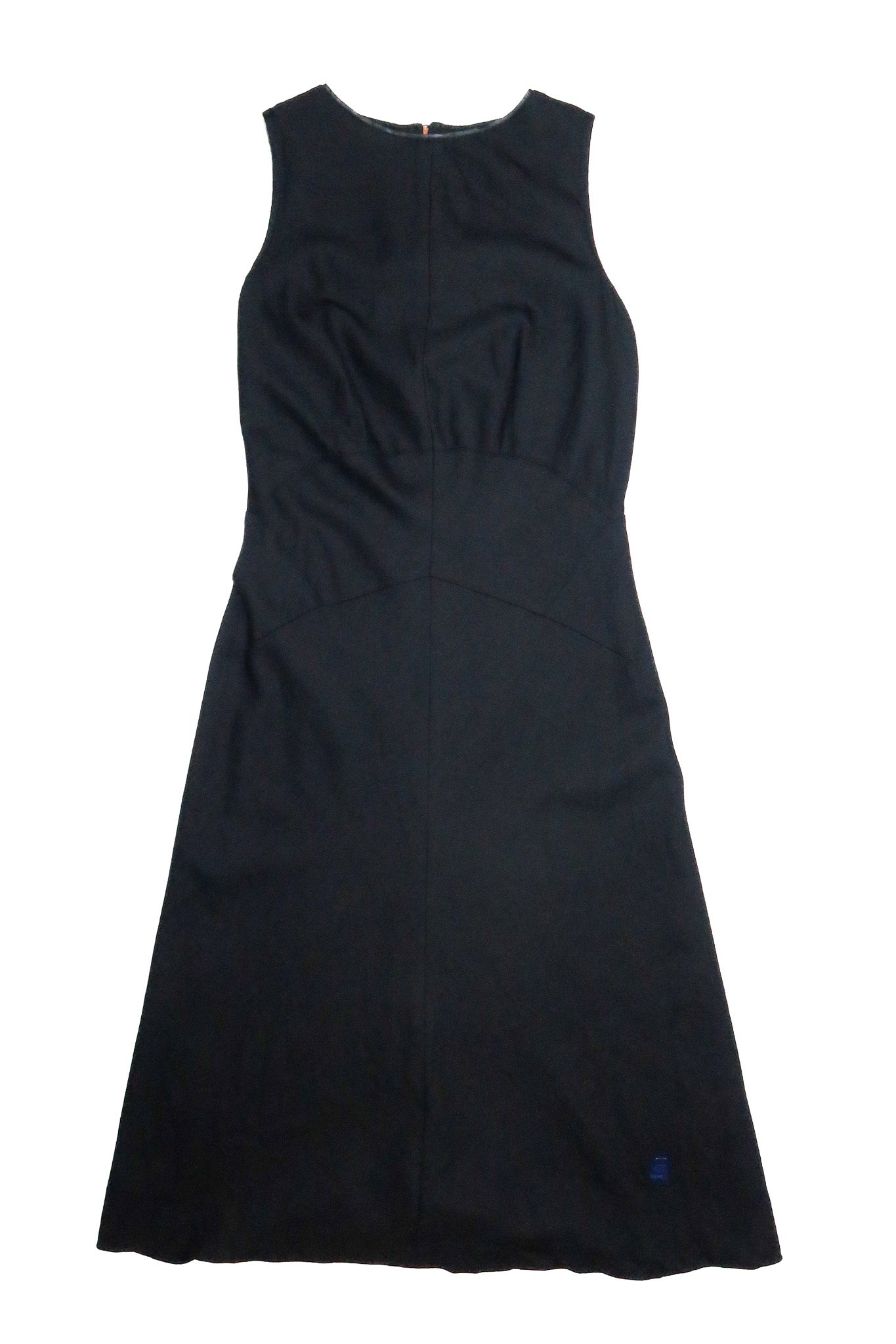 2000’s g-star raw sleeveless wool midi dress black.