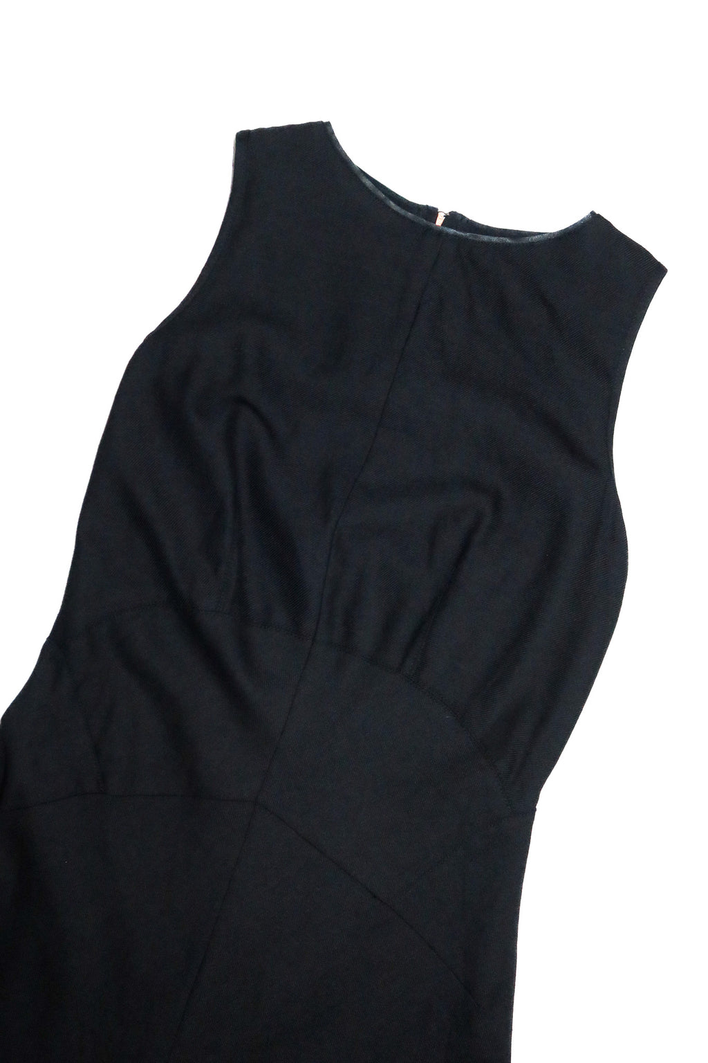 2000’s g-star raw sleeveless wool midi dress black.
