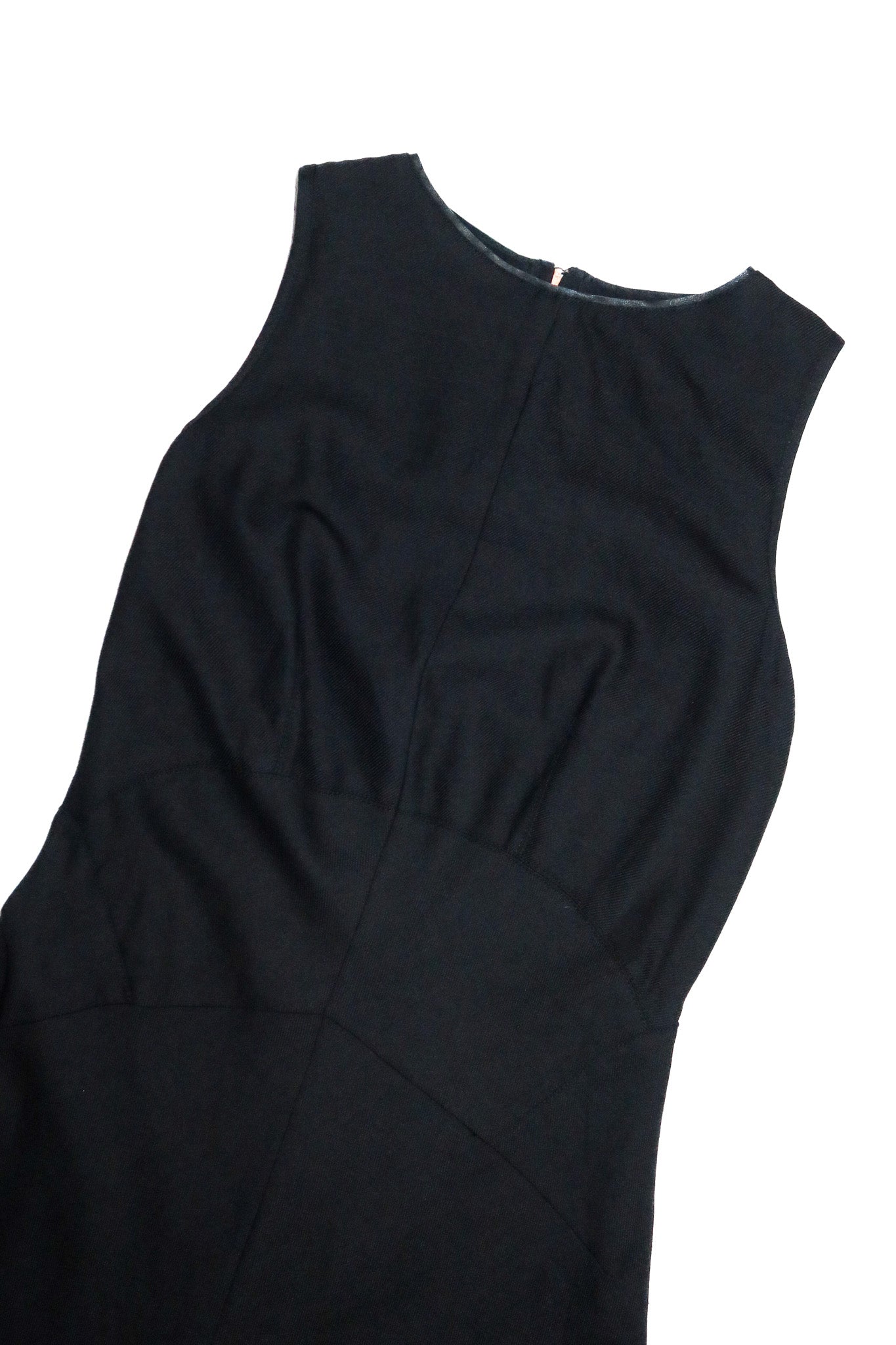 2000’s g-star raw sleeveless wool midi dress black.