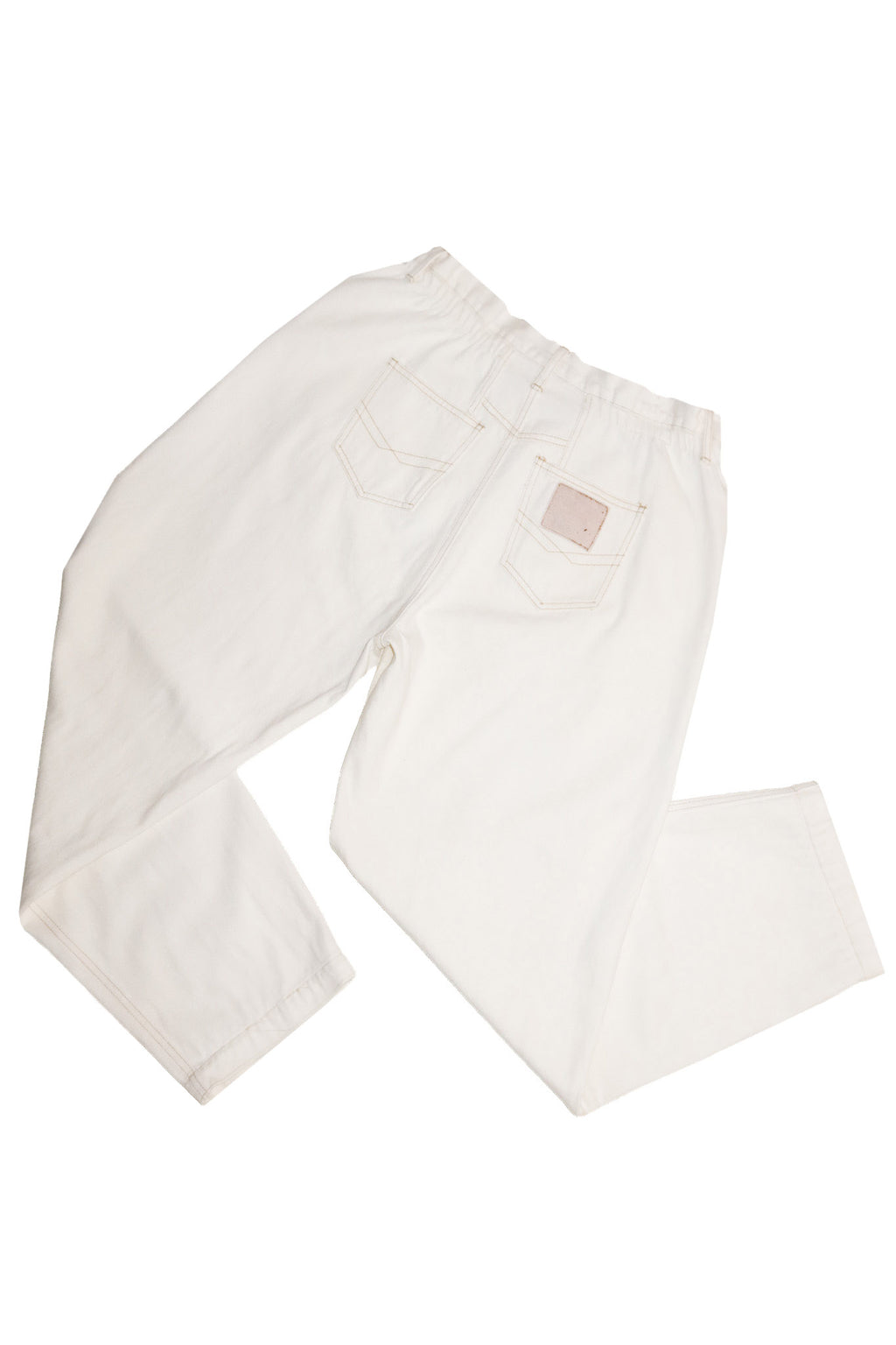 1990's odyssey high waist tapered jeans cream.