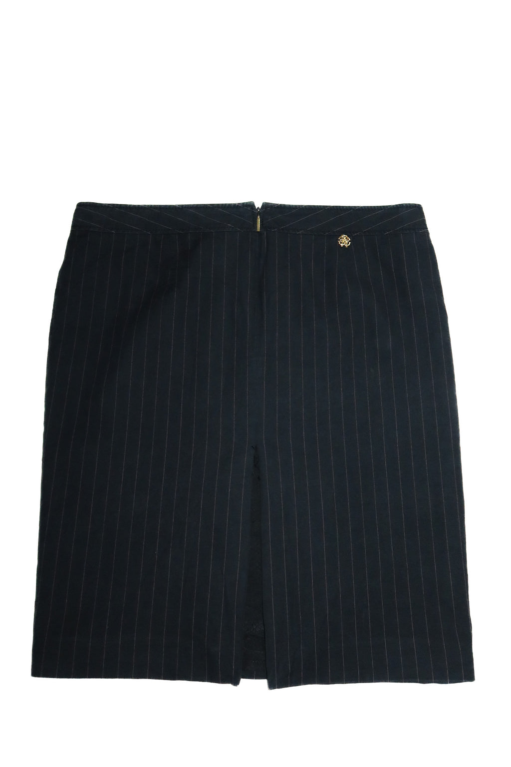 roberto cavalli pinstripe pencil skirt black.