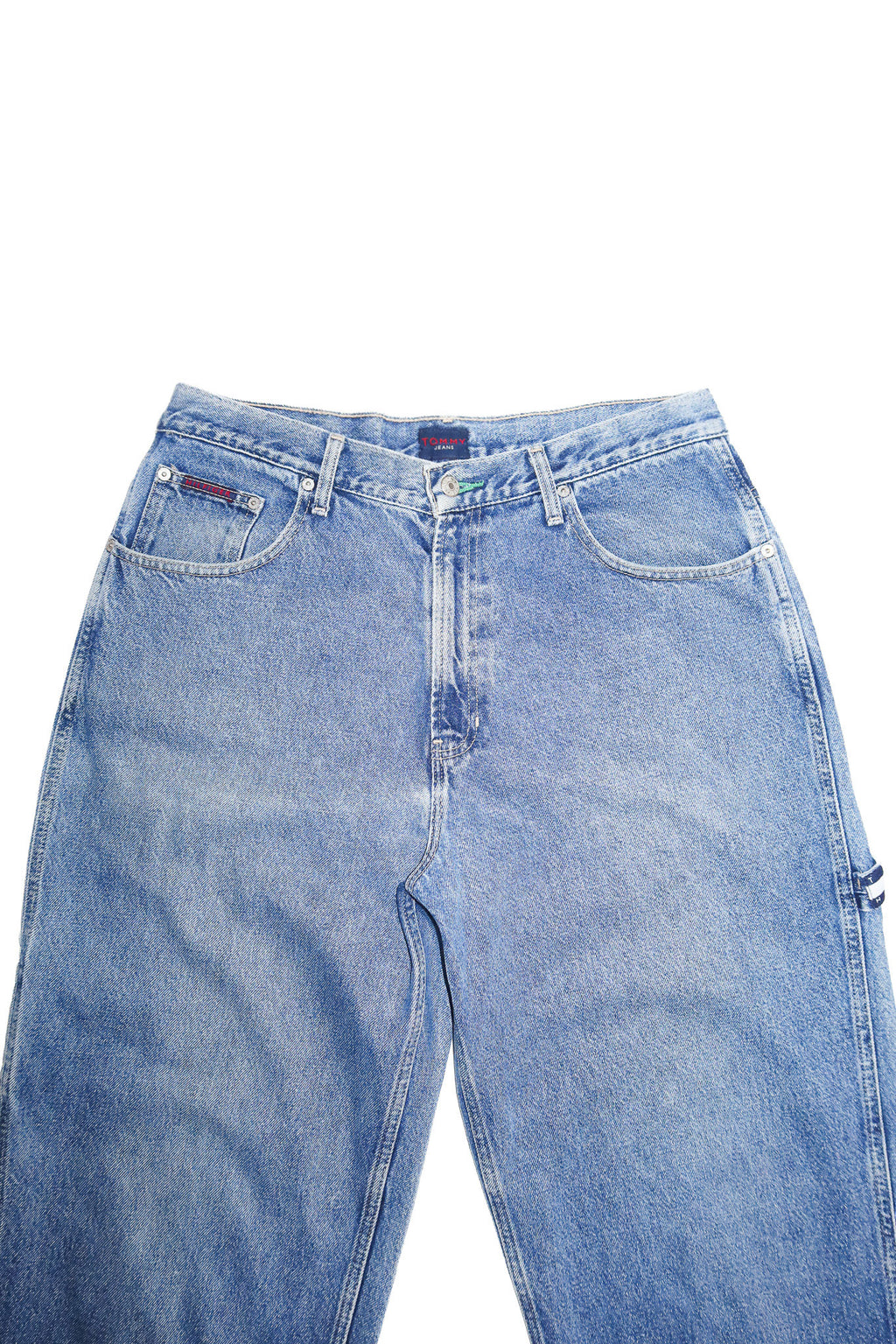 1990's tommy hilfiger carpenter cargo jeans blue.