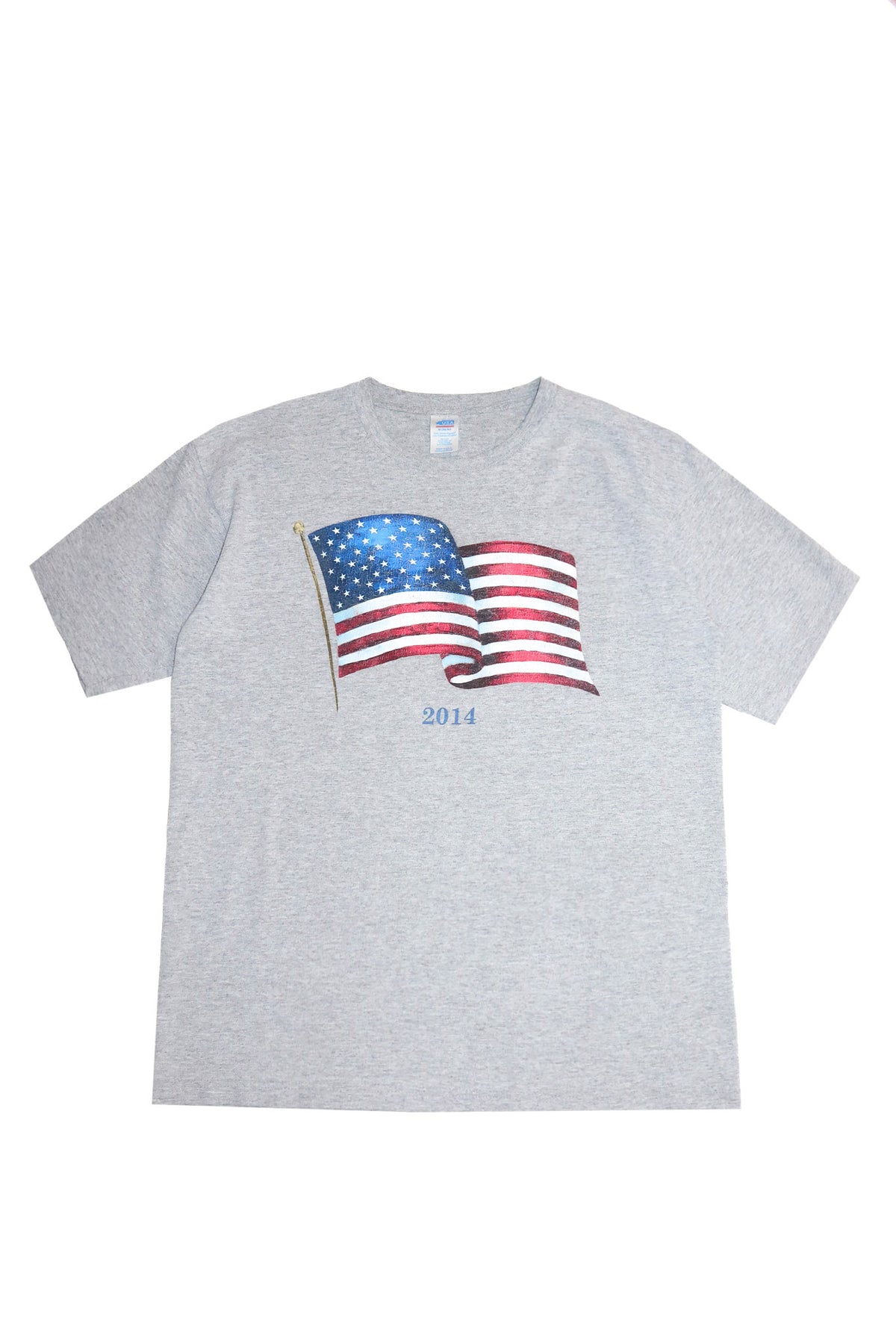 2014 star tag american flag graphic t-shirt grey.