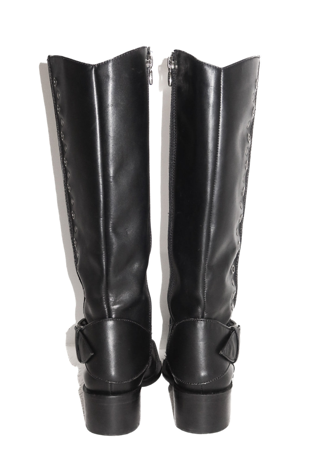 harley davidson leather harness riding boots black.