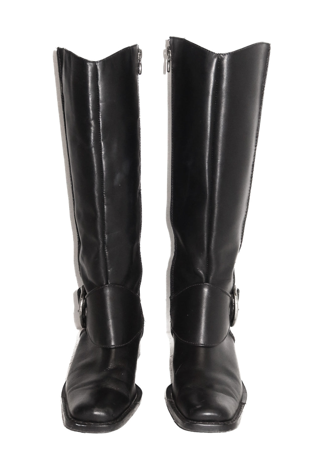 harley davidson leather harness riding boots black.