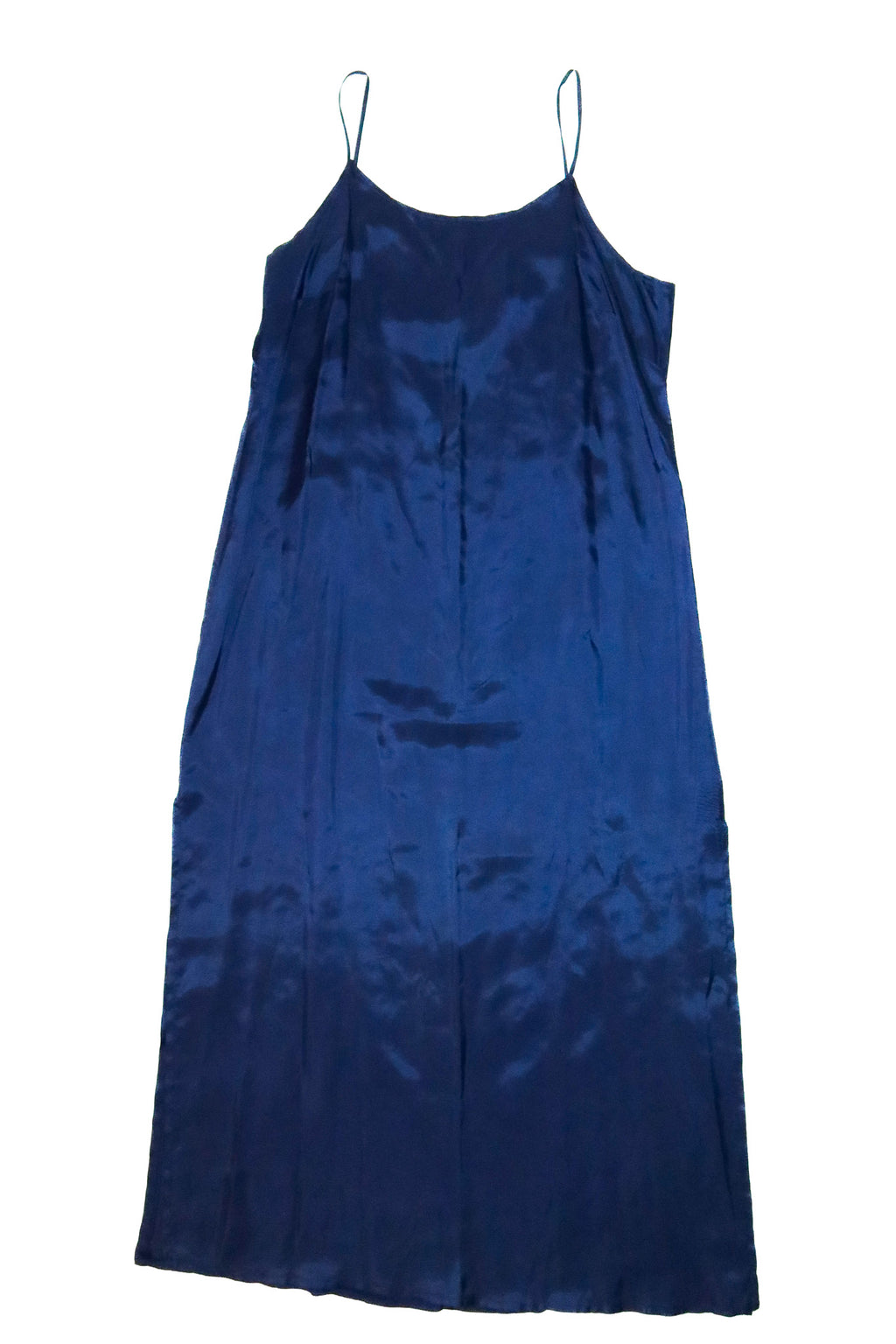 1980’s purple patch maxi slip dress navy.