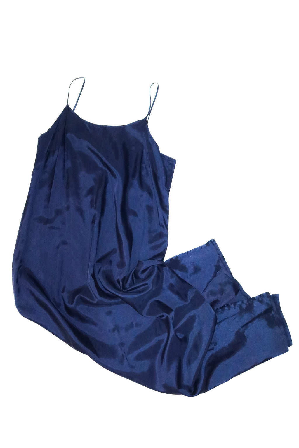 1980’s purple patch maxi slip dress navy.