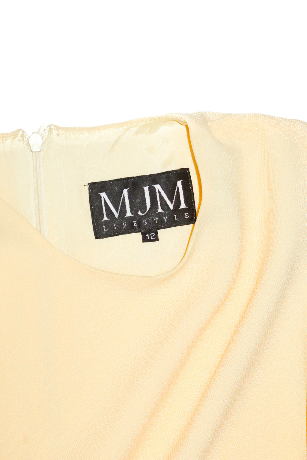 1990's mjm lifestyle shift dress pastel yellow.