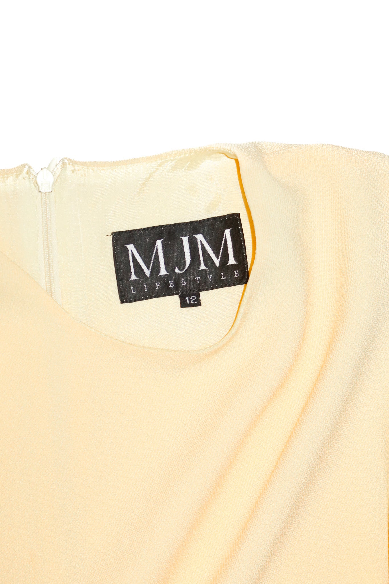 1990's mjm lifestyle shift dress pastel yellow.