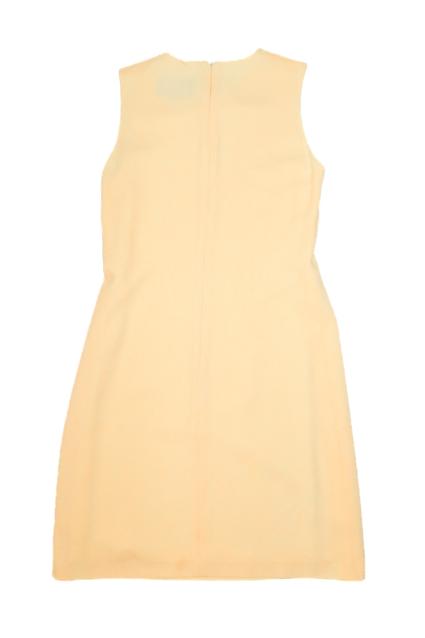 1990's mjm lifestyle shift dress pastel yellow.