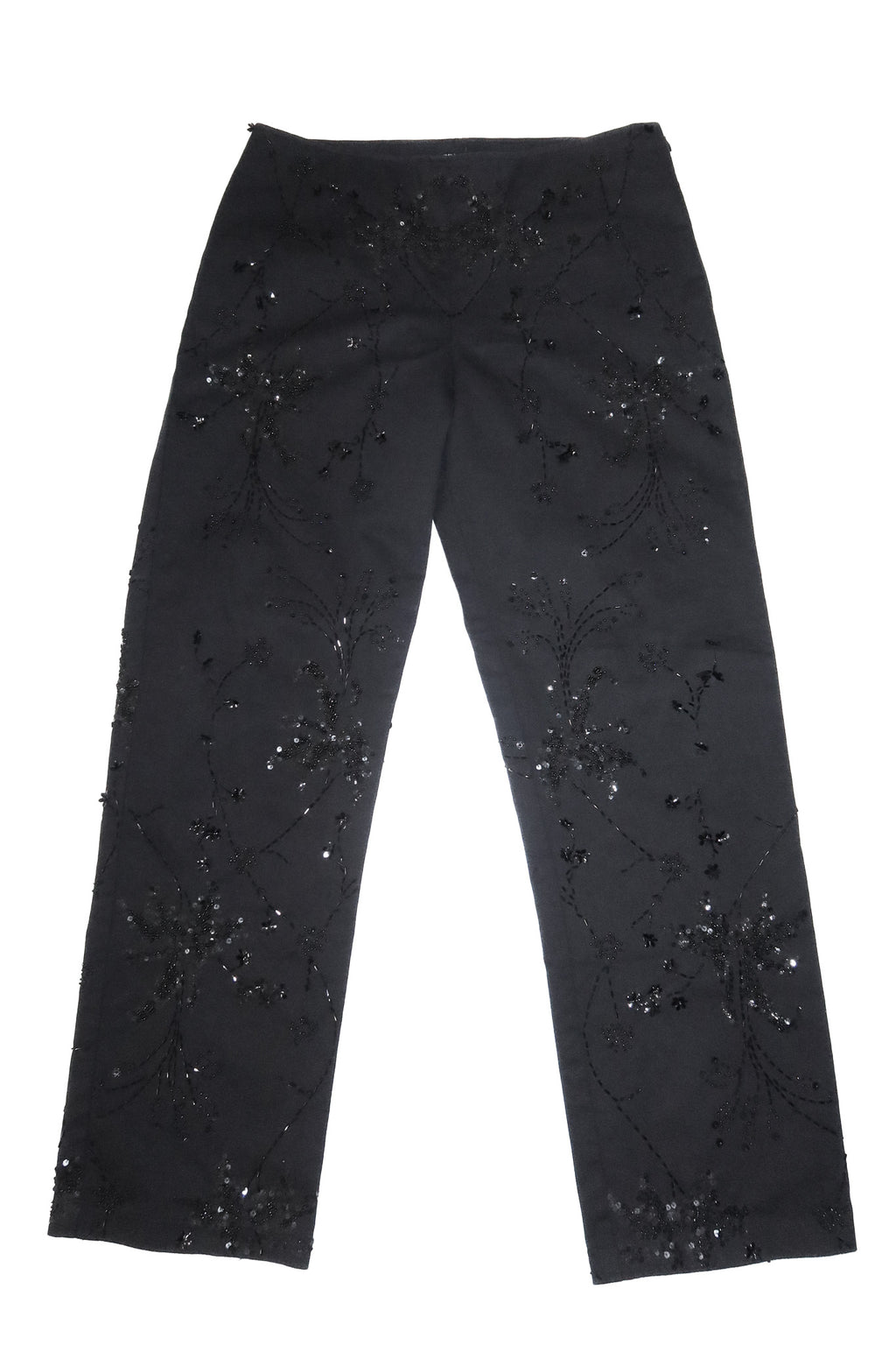 2000's haven bleu embroidered pants black.