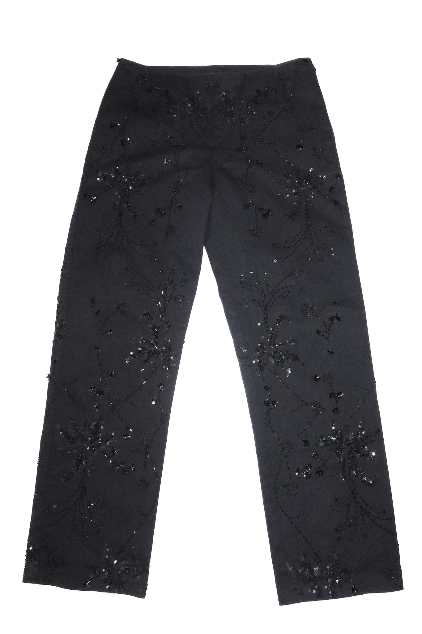 2000's haven bleu embroidered pants black.