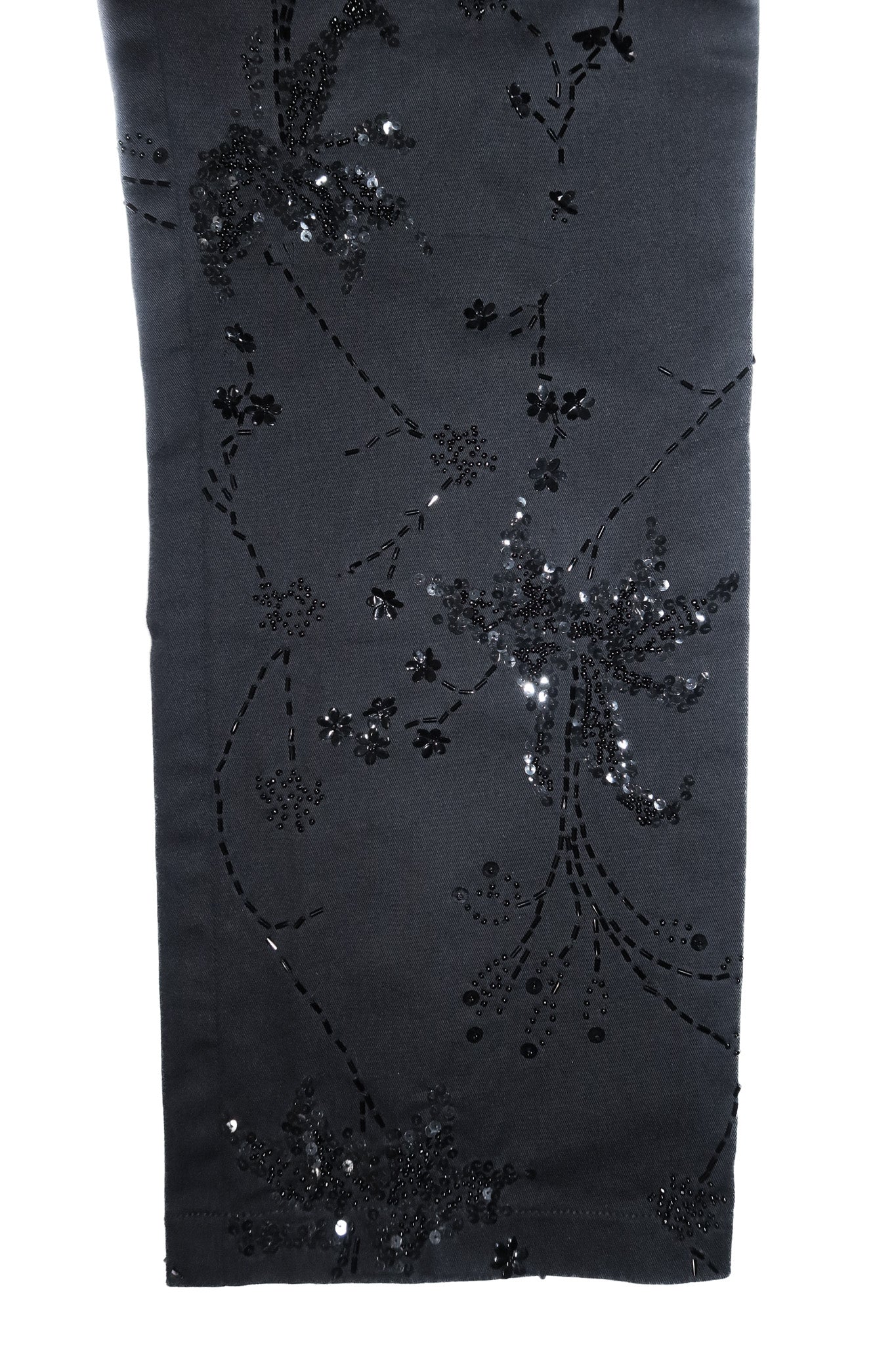 2000's haven bleu embroidered pants black.