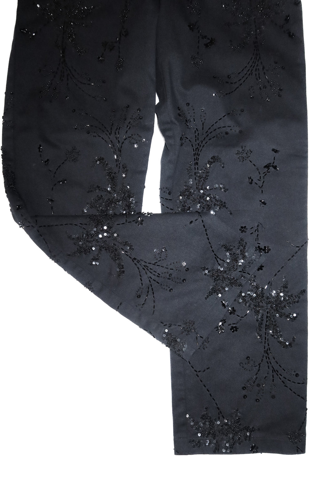 2000's haven bleu embroidered pants black.