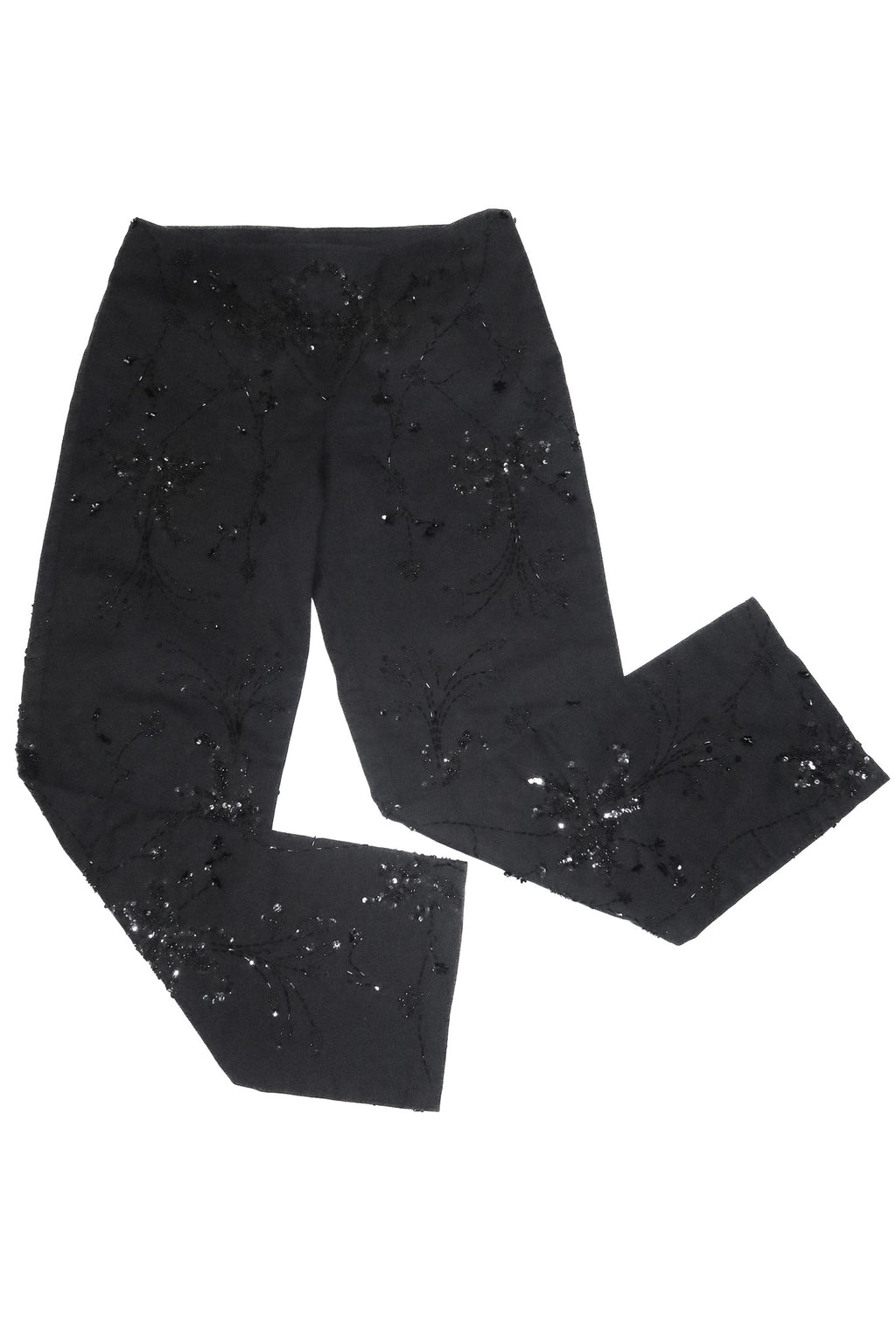 2000's haven bleu embroidered pants black.