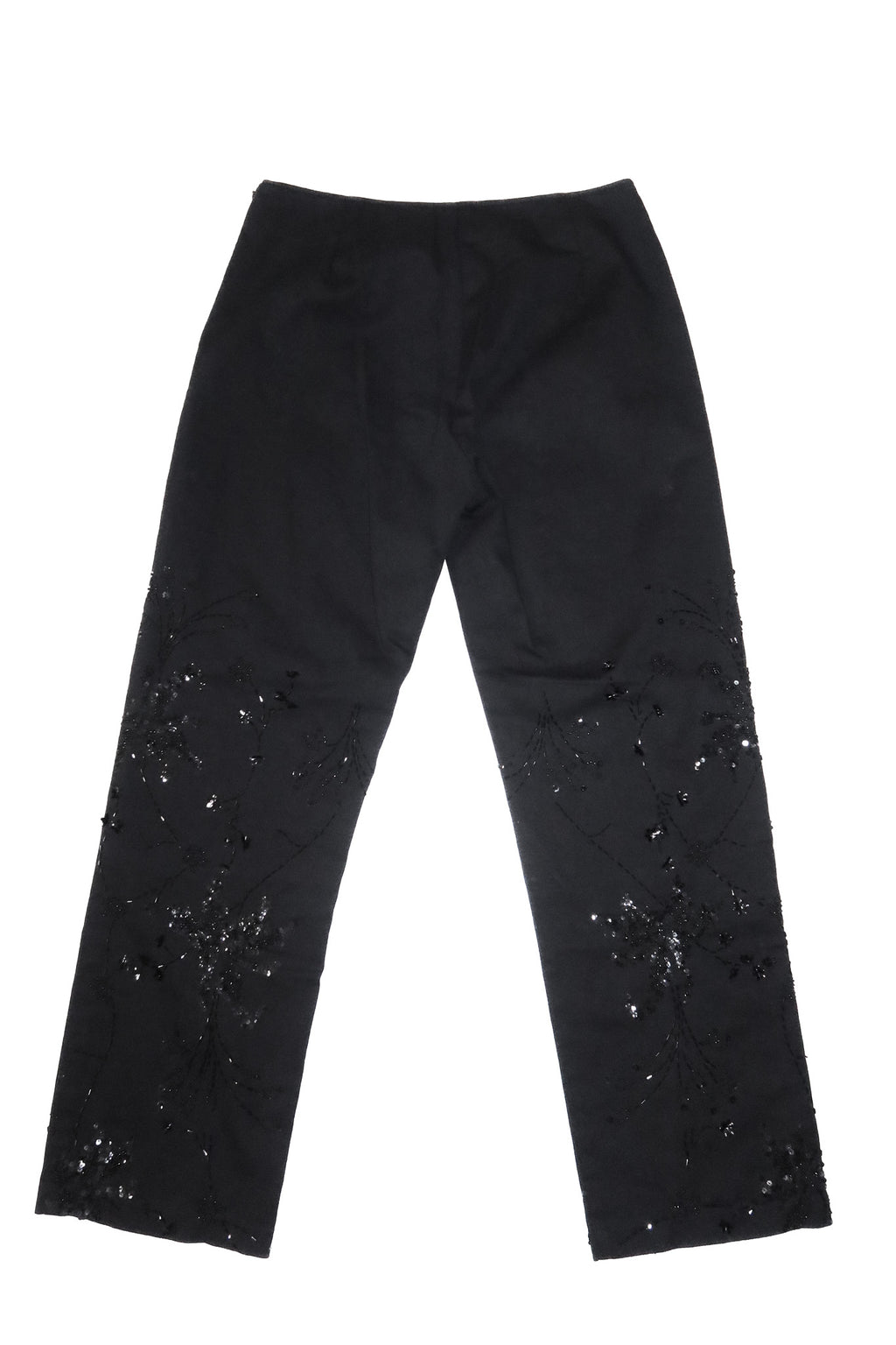 2000's haven bleu embroidered pants black.
