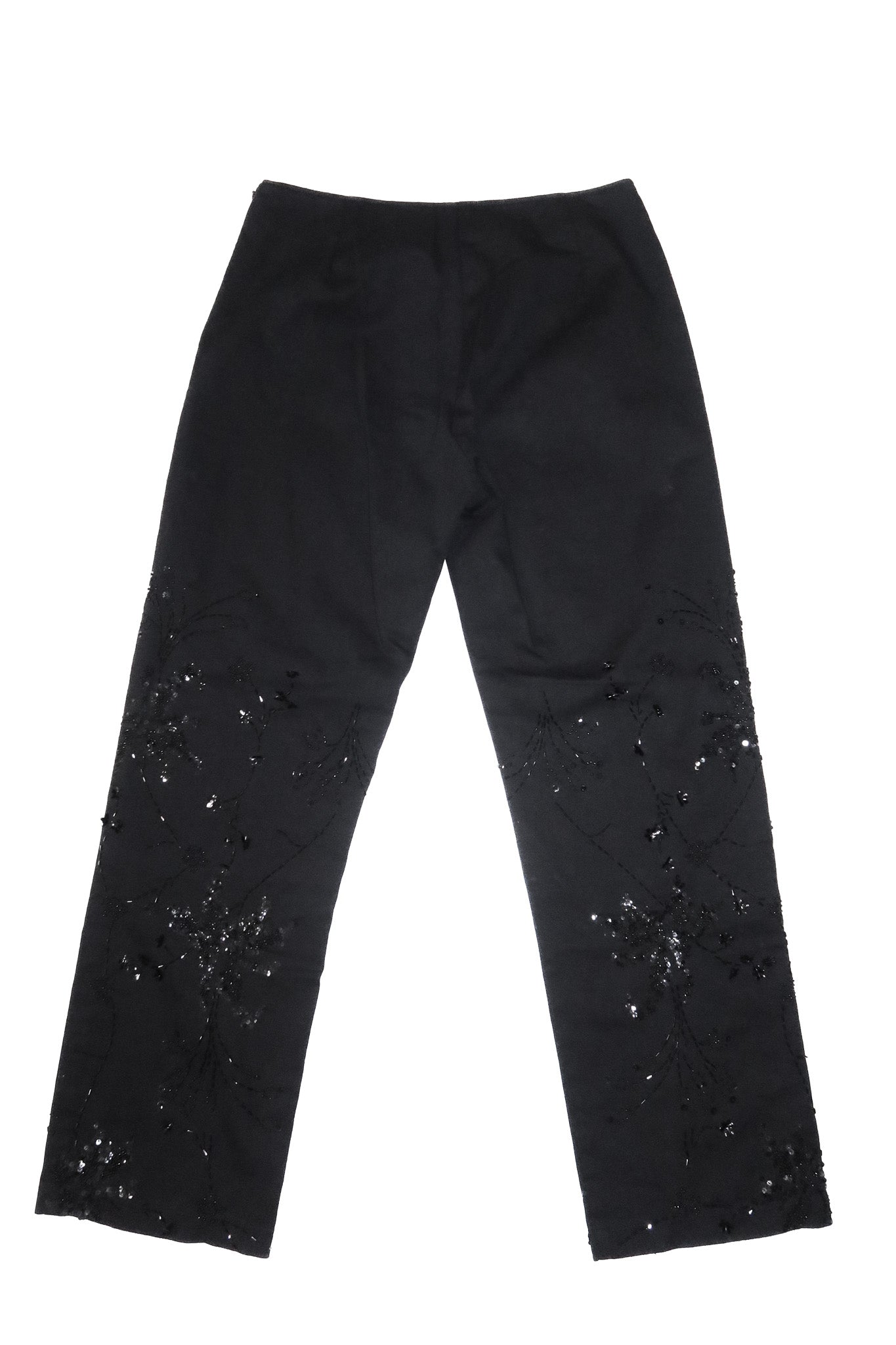 2000's haven bleu embroidered pants black.