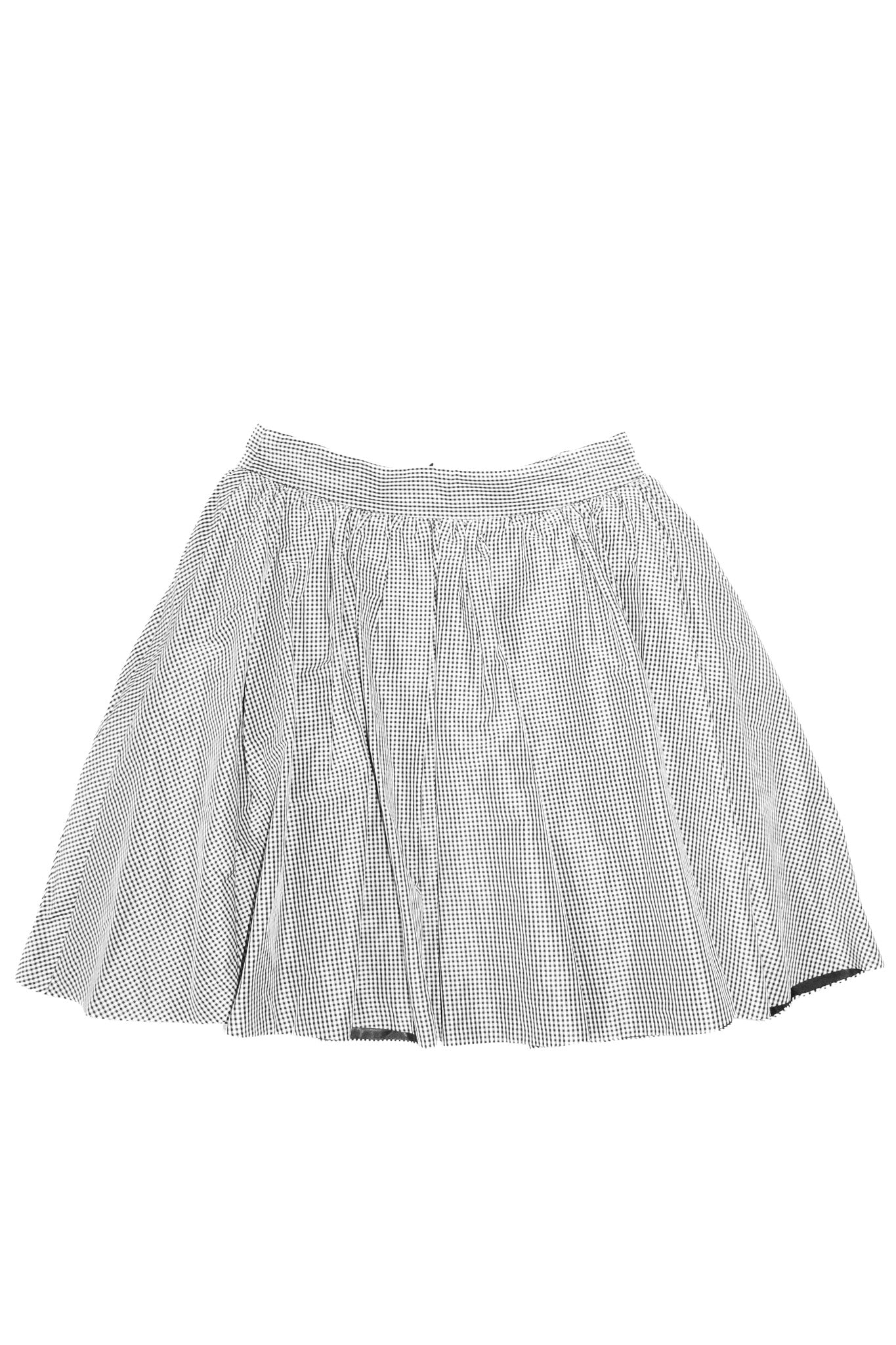 cue gingham mini skirt black.