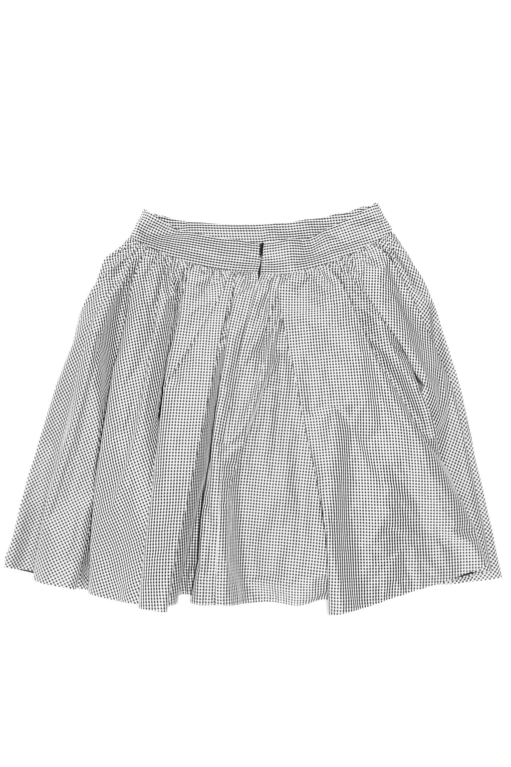 cue gingham mini skirt black.