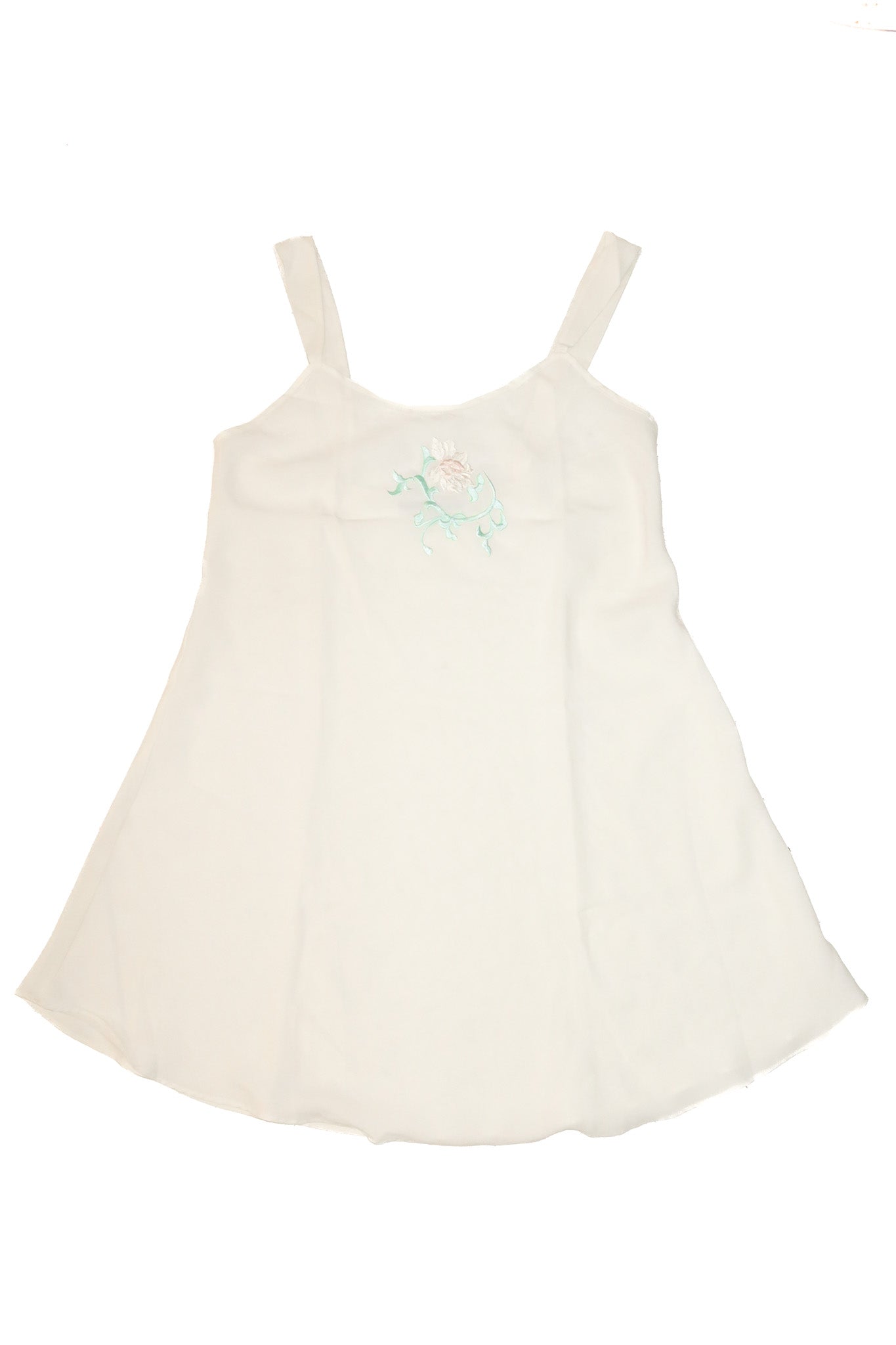 1990's natori for avon embroidered slip dress cream.