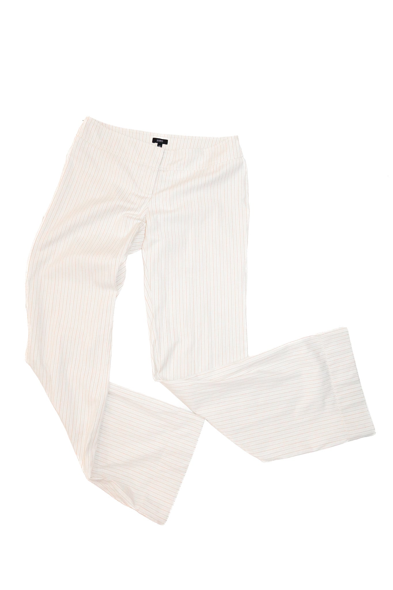 2000’s marcs sydney pinstripe flare pants cream.