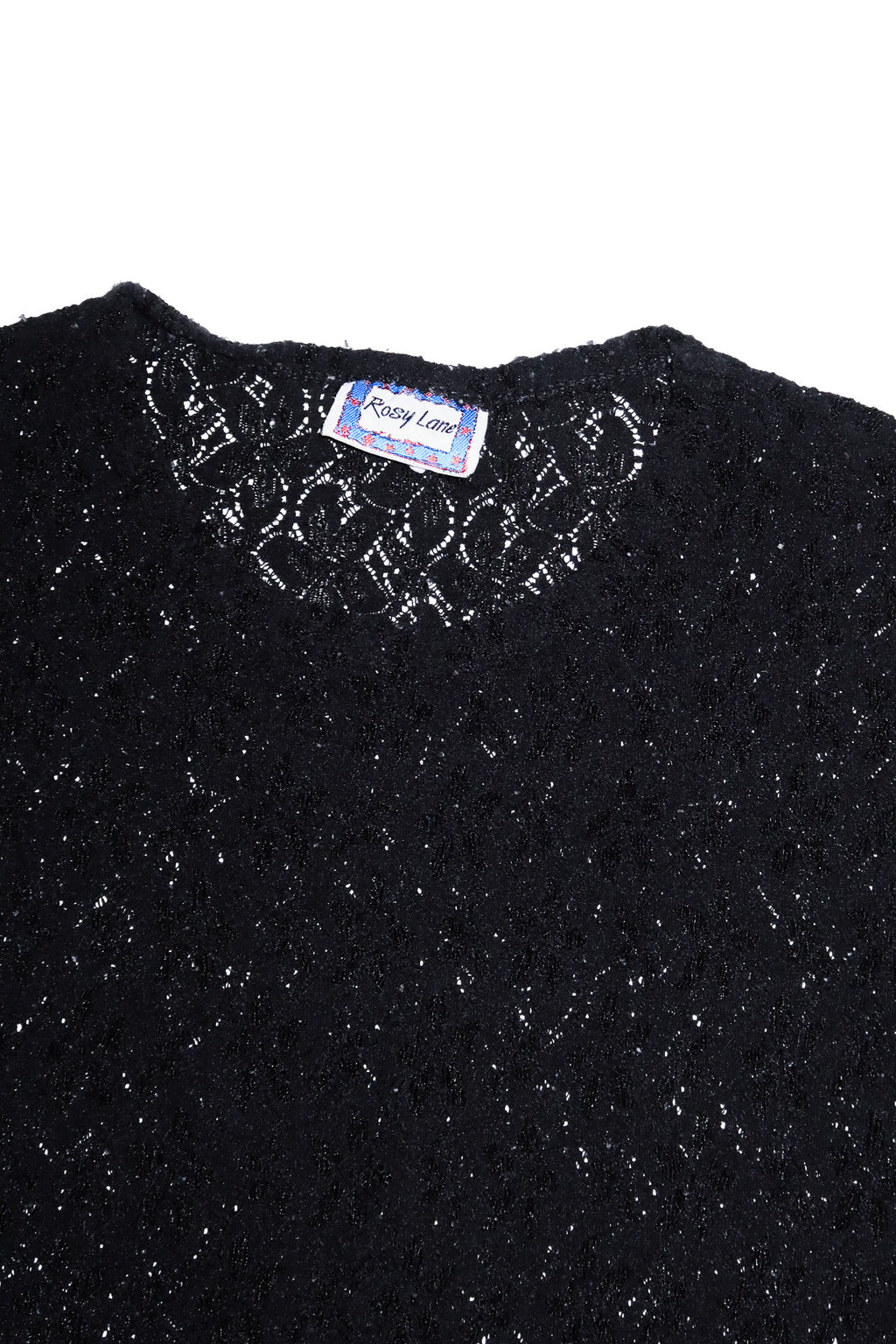 1990’s rosy lane lace knit top black.
