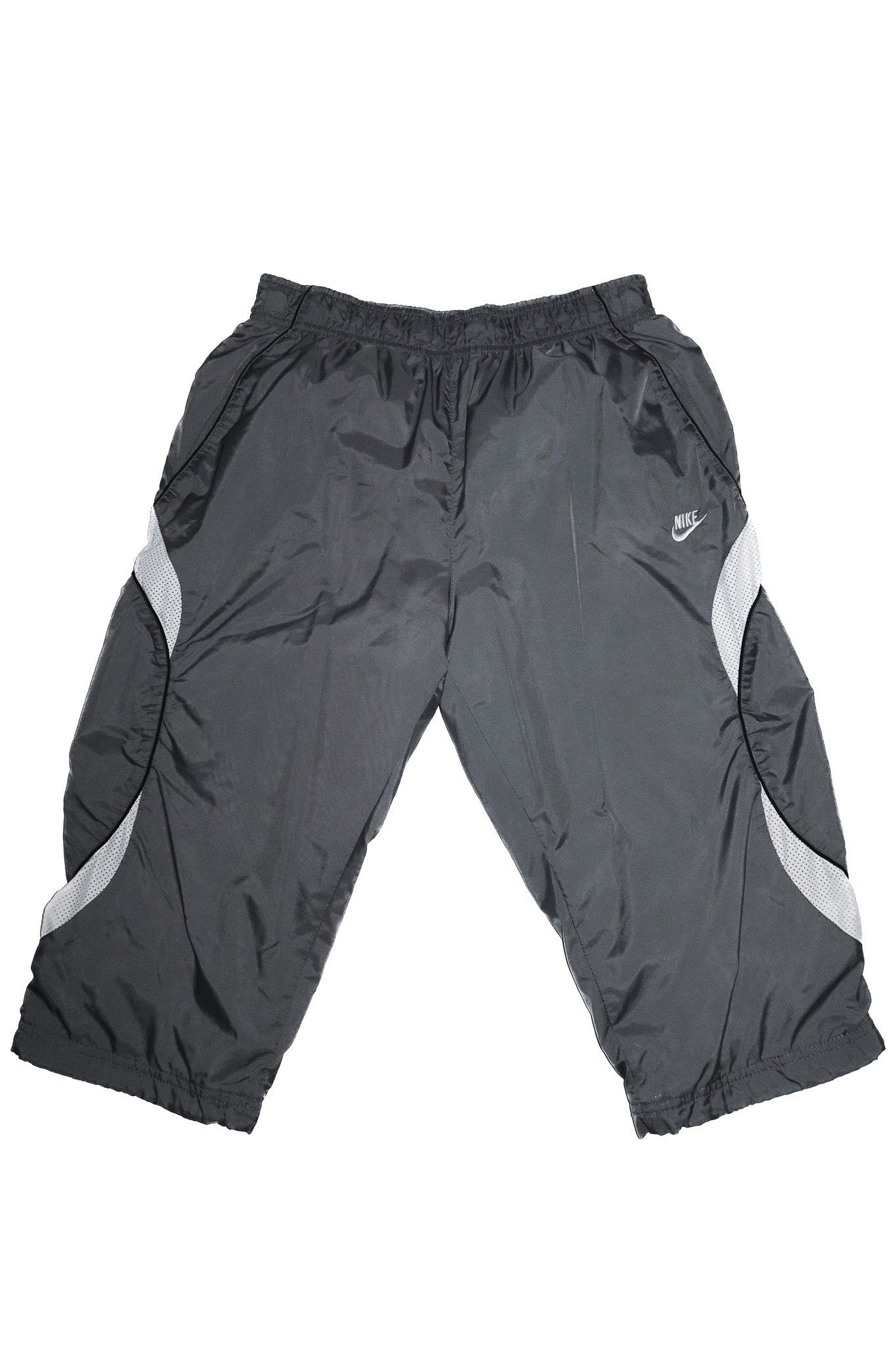 2000’s nike sportswear cut off track pants grey.