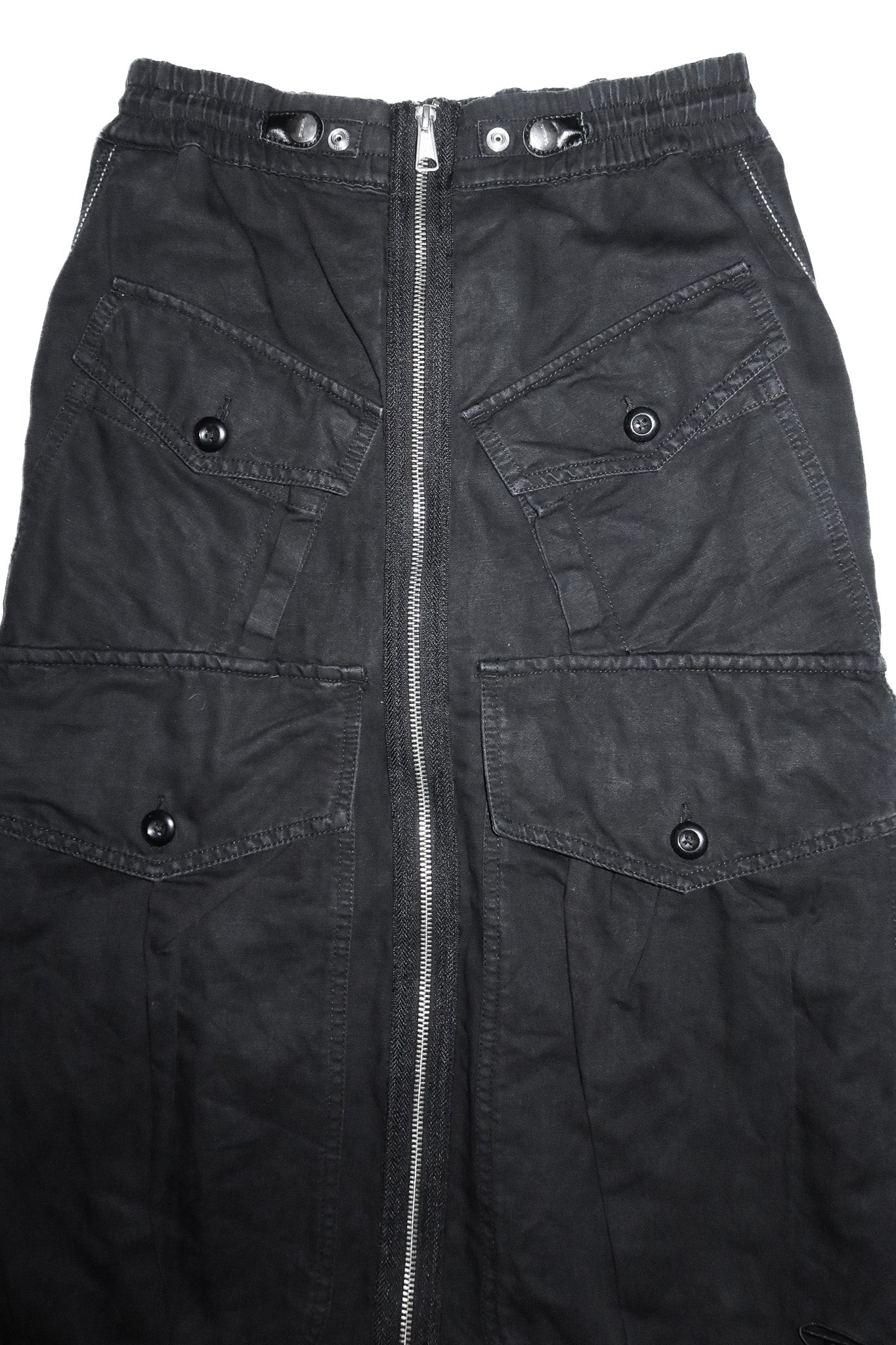 2000’s diesel o-ginestra cargo midi skirt black.