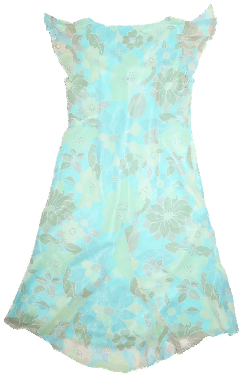 1990’s monti sheer floral maxi dress blue.