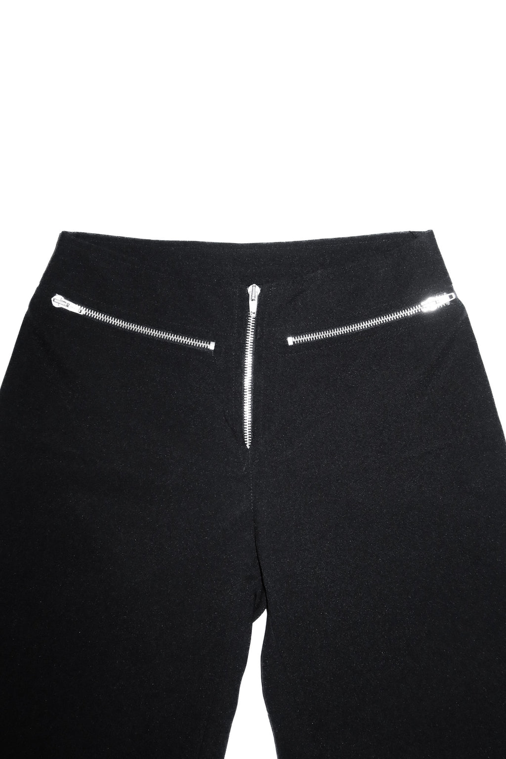 1990’s westco zip detail flared pants black.