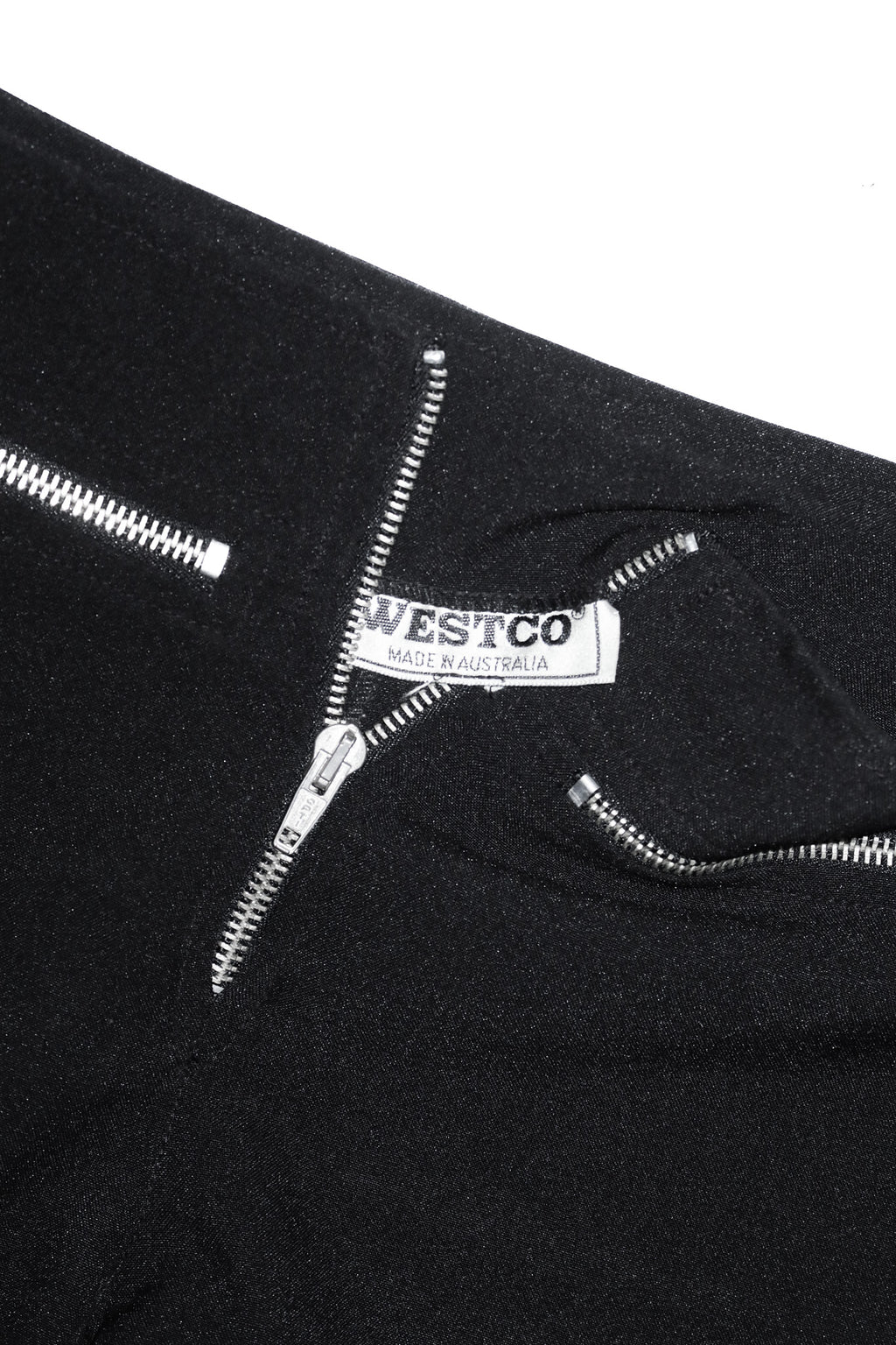 1990’s westco zip detail flared pants black.