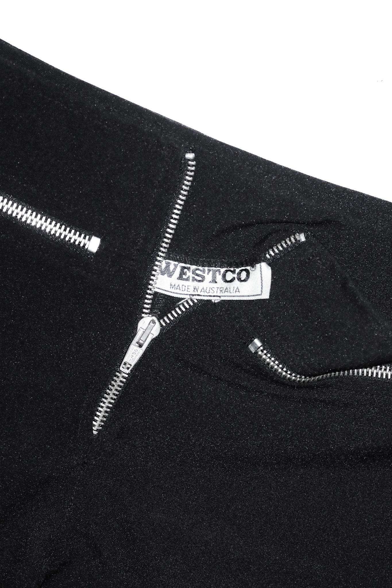 1990’s westco zip detail flared pants black.