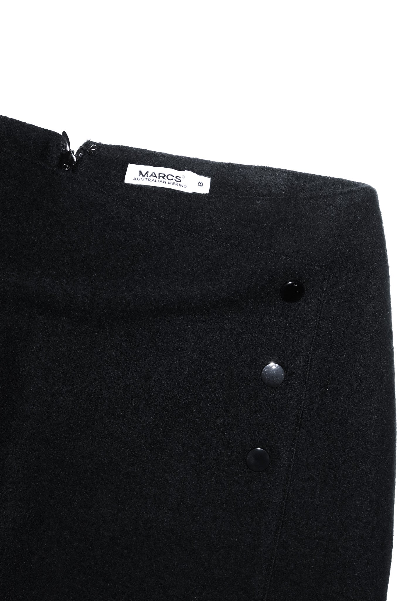 marcs merino felted wool asymmetrical midi skirt grey.